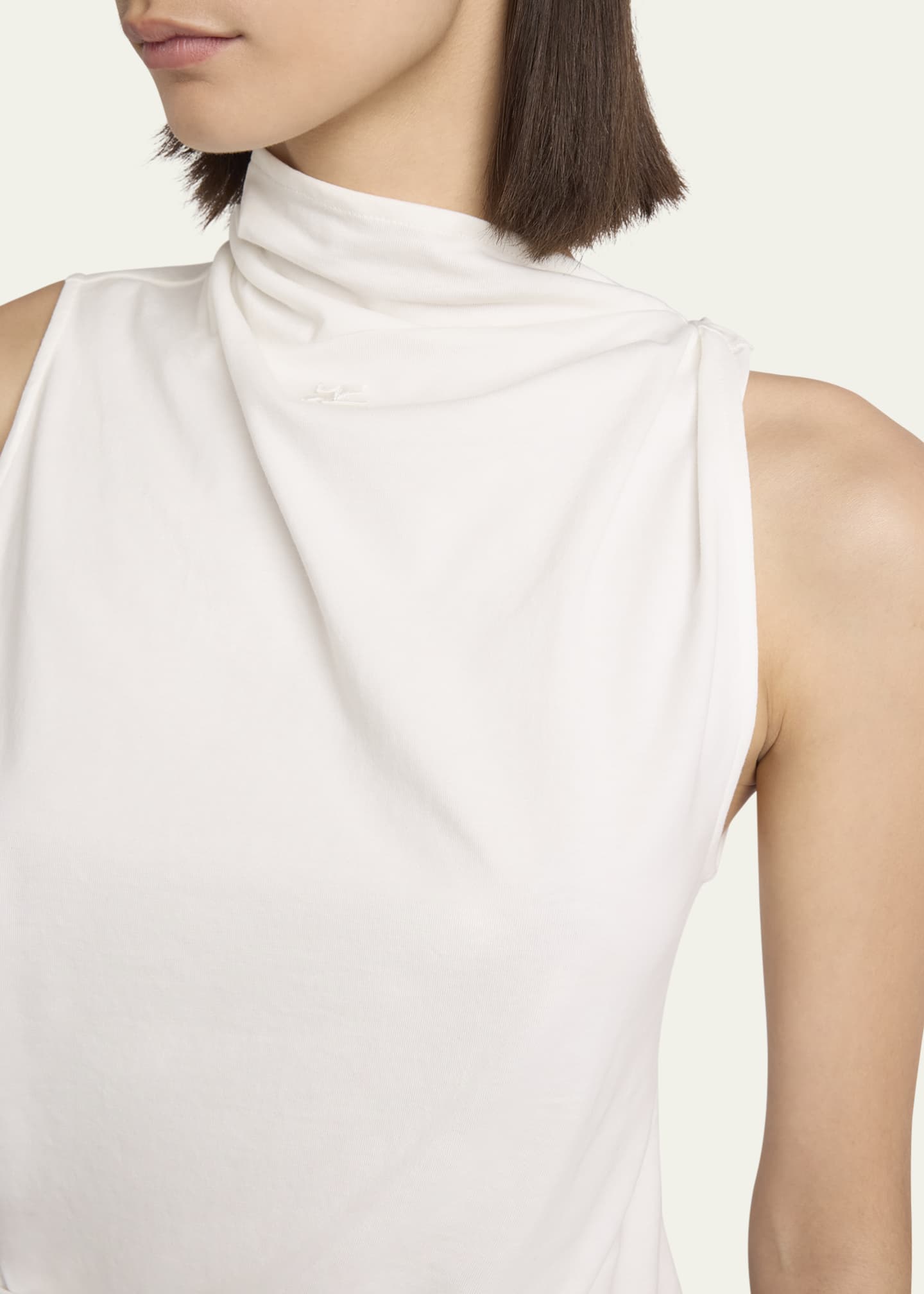 Draped Sleeveless Top