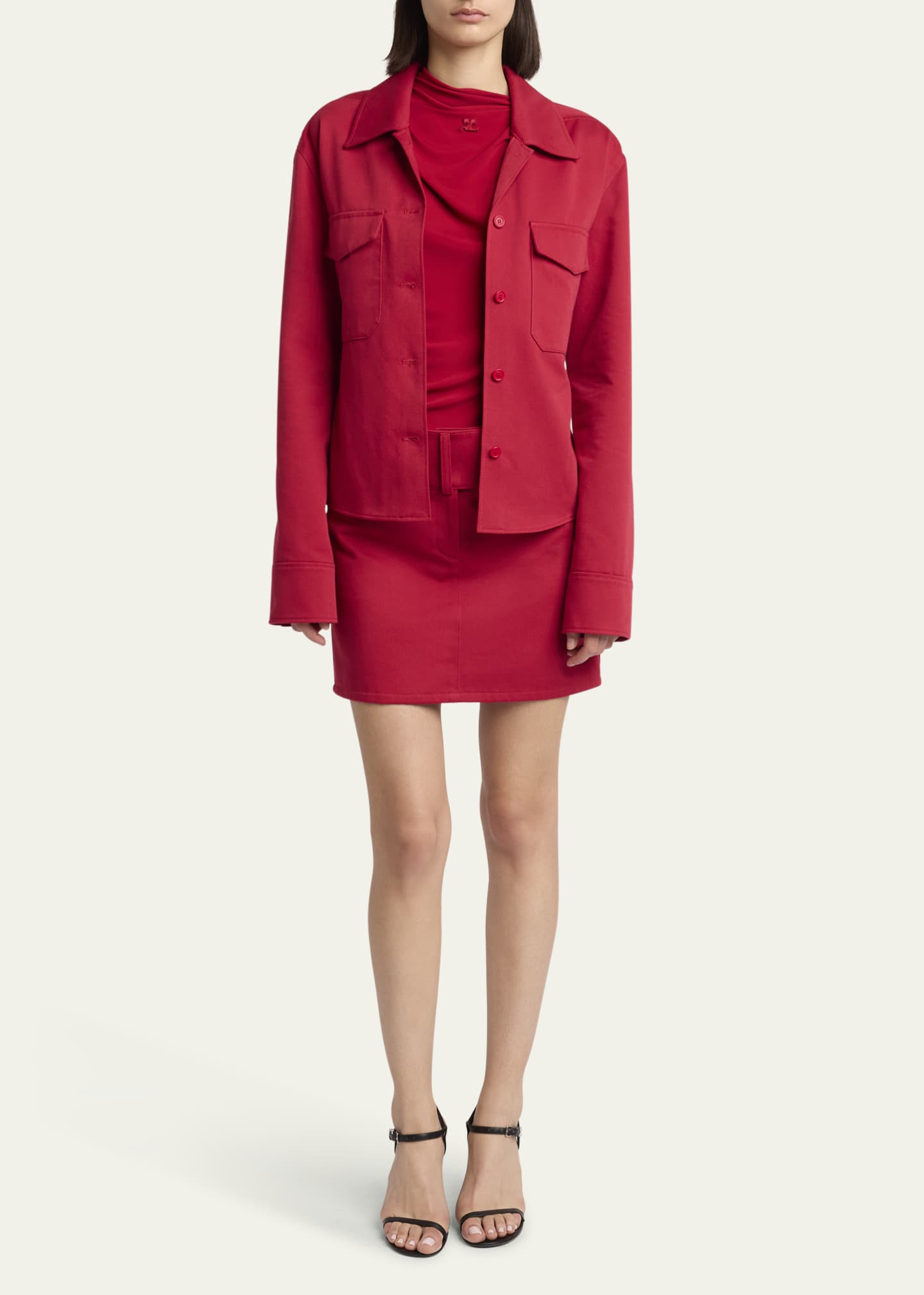 Courreges Straight Mini Skirt - Bergdorf Goodman