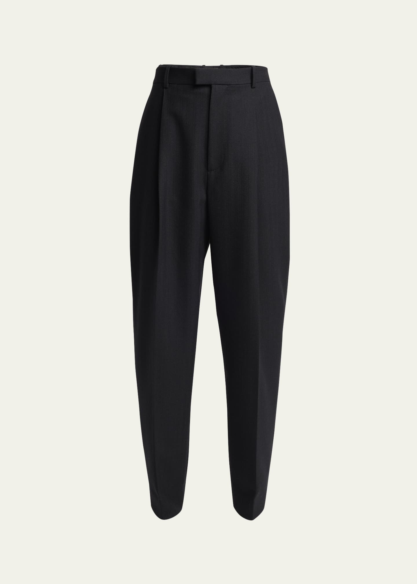 Bottega Veneta Men's Subtle Stripe Pleated Pants Image 1 of 5