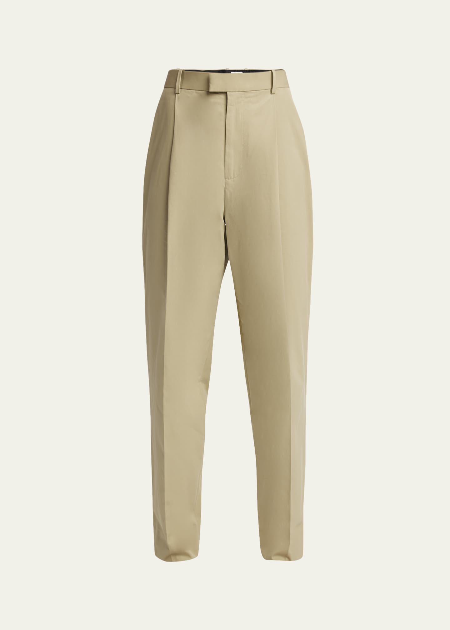 Bottega Veneta Men's Light Cotton Pleated Trousers Image 1 of 5