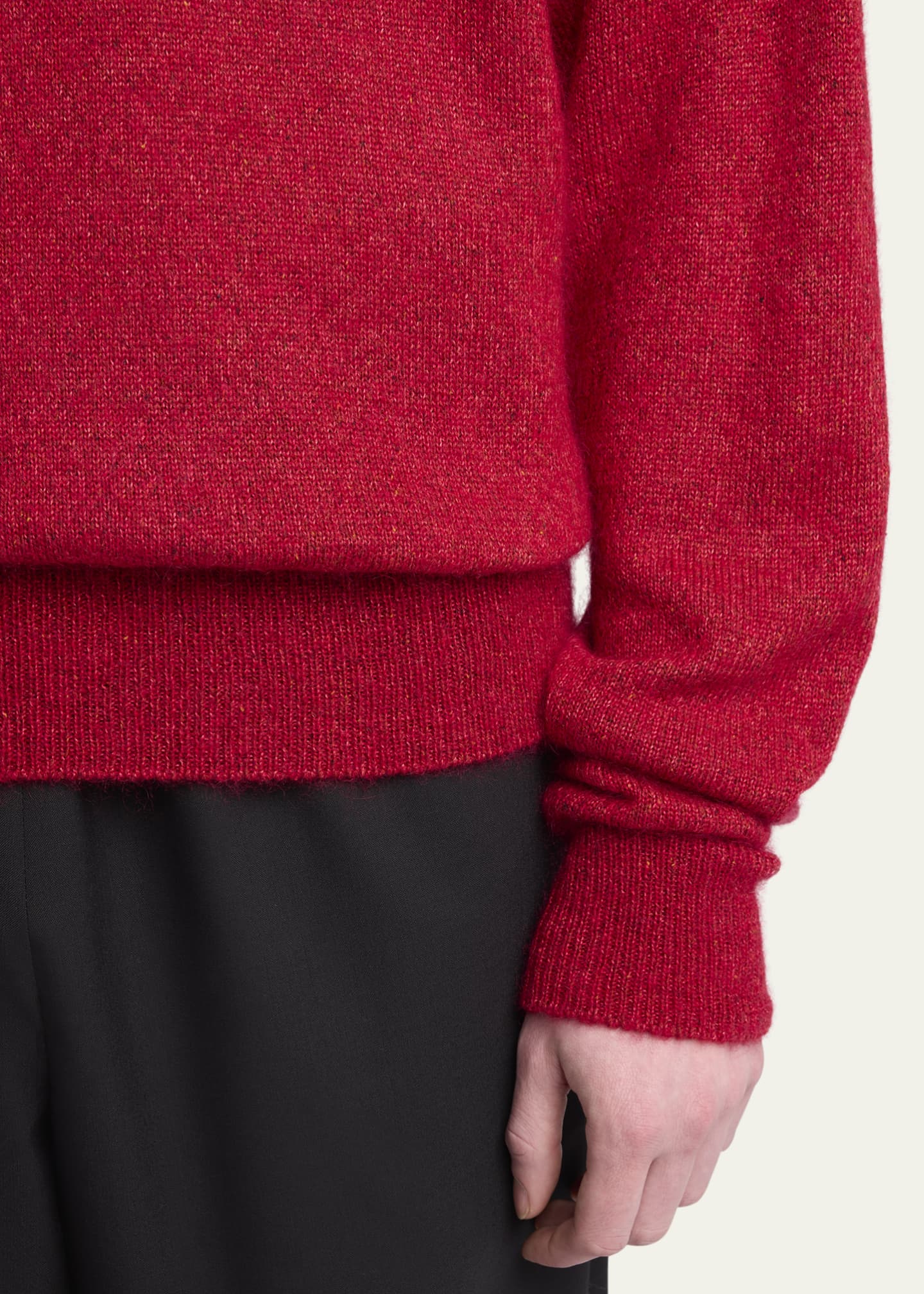 THE ROW Men's Gere Lofty Melange Polo Shirt Image 5 of 5
