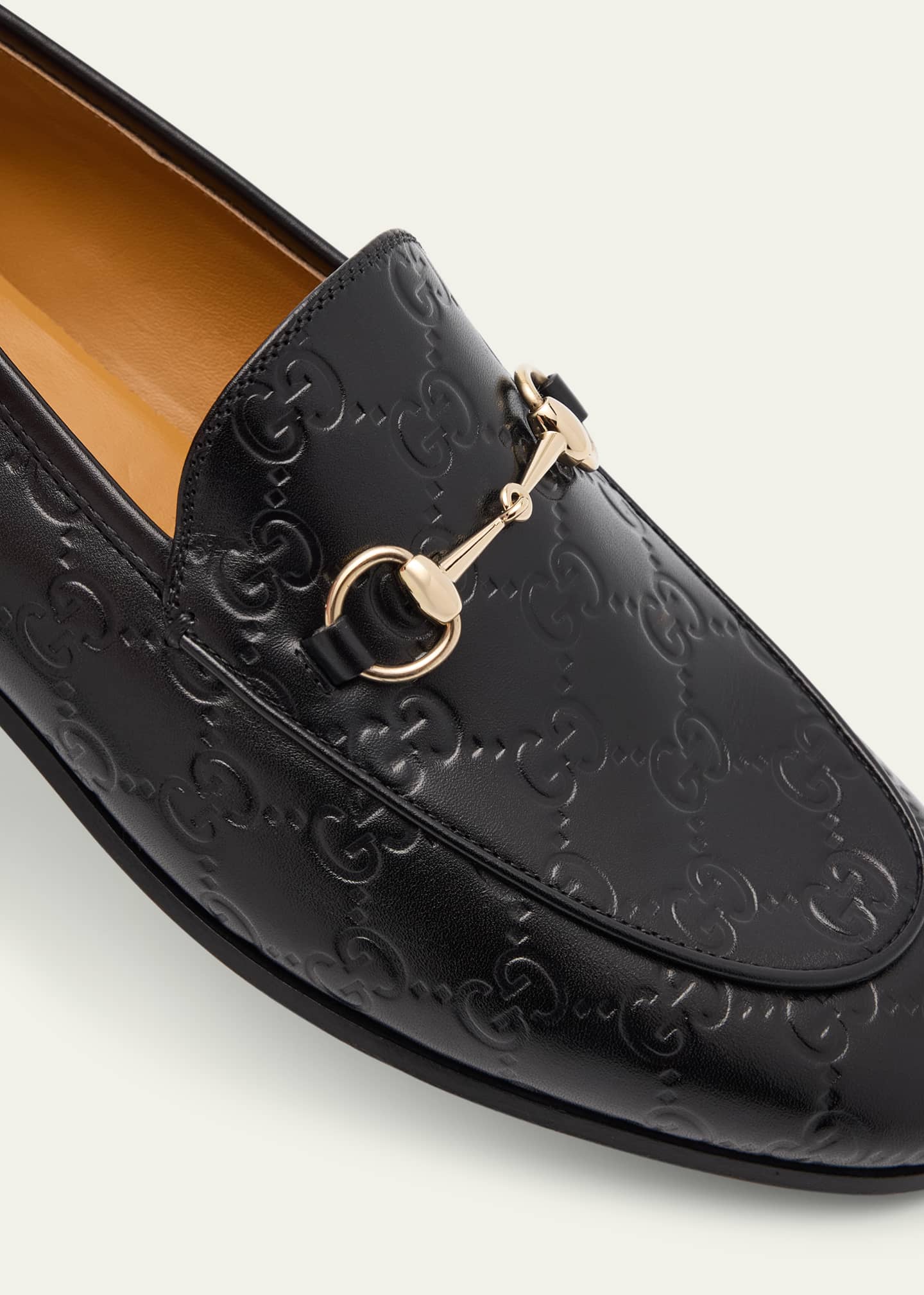 Gucci Jordaan GG Leather Bit Loafers Image 5 of 6