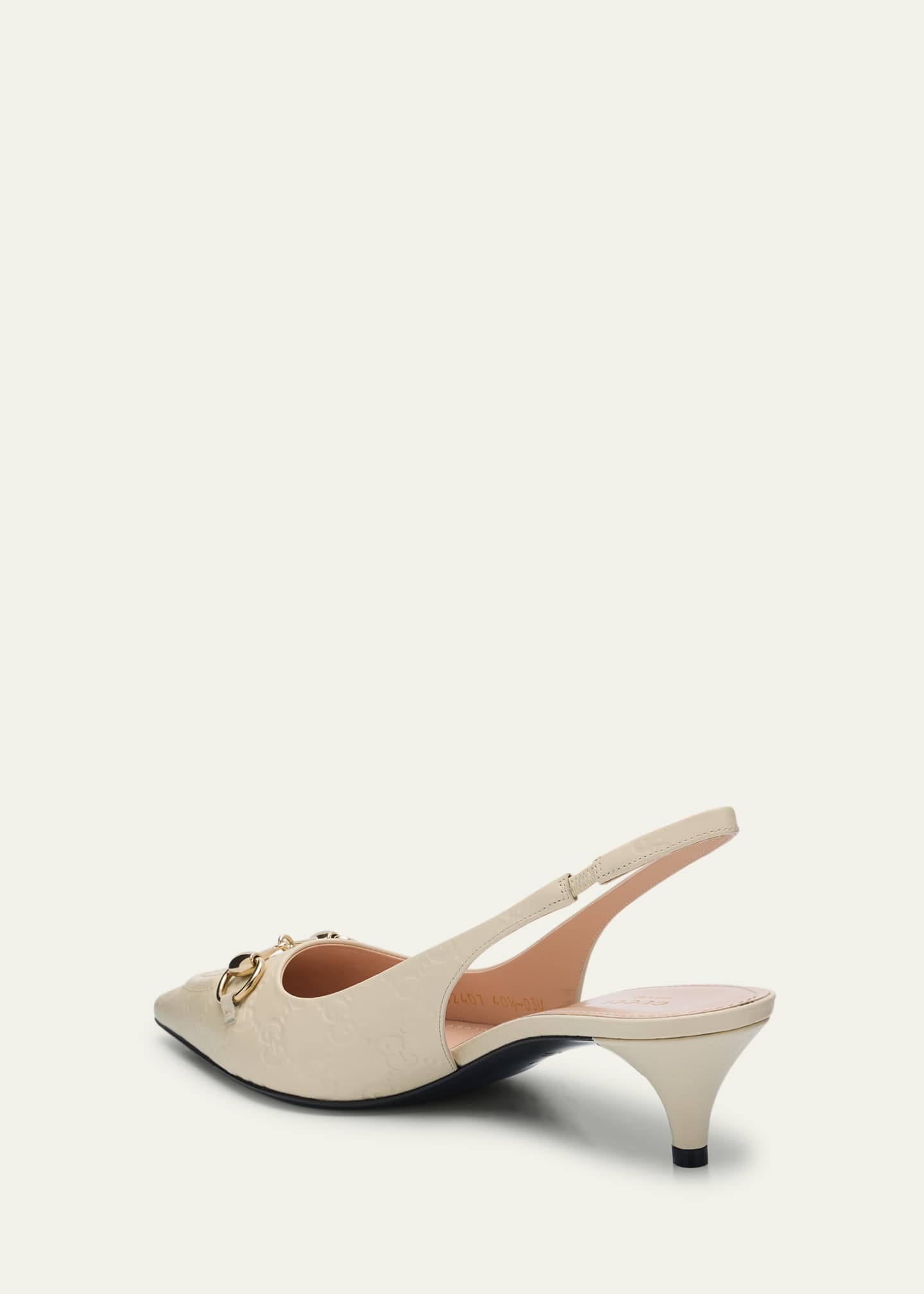 新品未使用GUCCI24センチ GGパターン ハイヒール Gucci Signoria slingback pump in Rosso Ancora patent leather