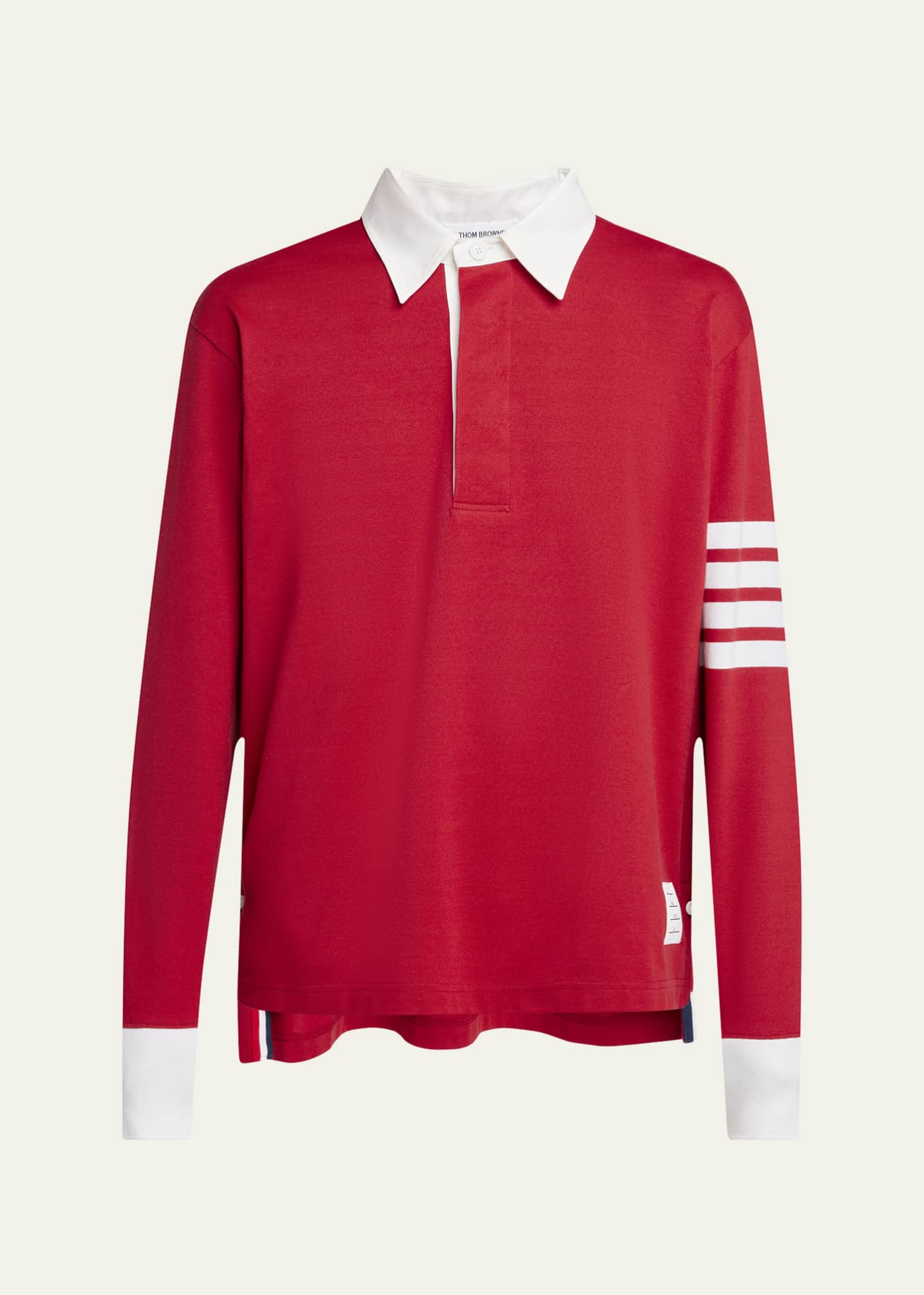 Thom Browne Men's Heavy Jersey Rugby Polo Shirt