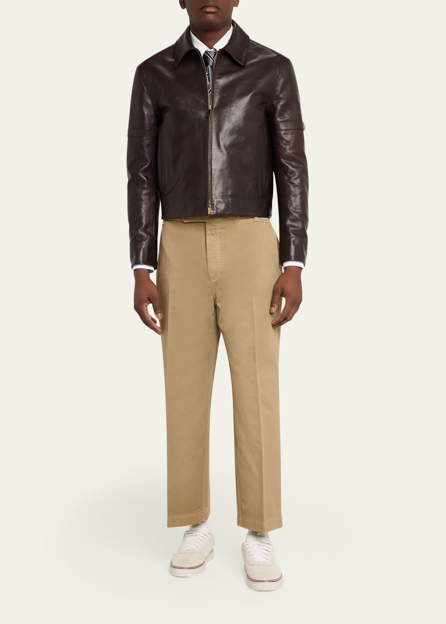 Thom Browne Men's Garment-Dyed Chino Pants - Bergdorf Goodman