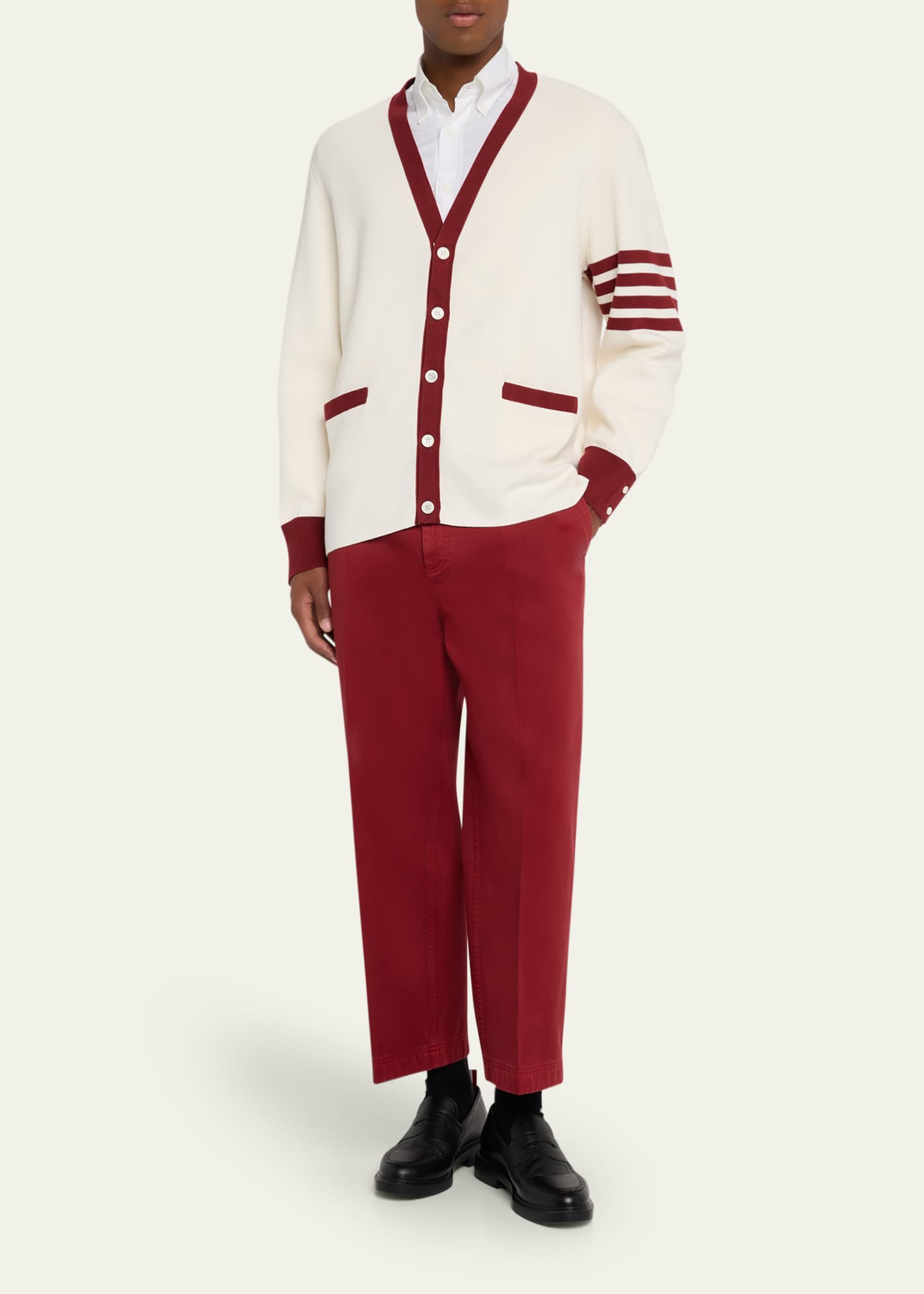 Thom Browne Men's Garment-Dyed Chino Pants Image 2 of 5