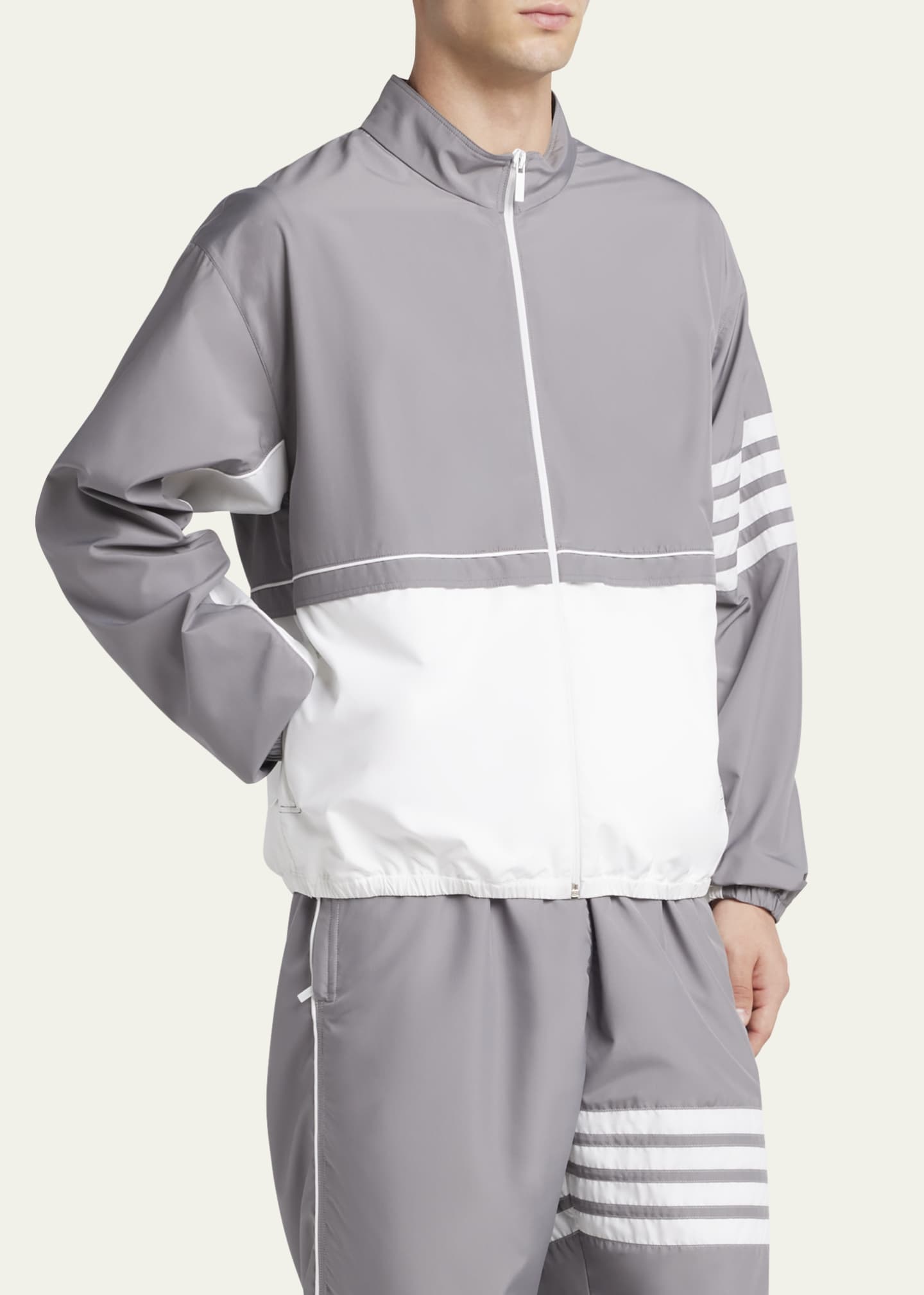 Thom Browne Men's Colorblock Ripstop Jacket Image 4 of 5
