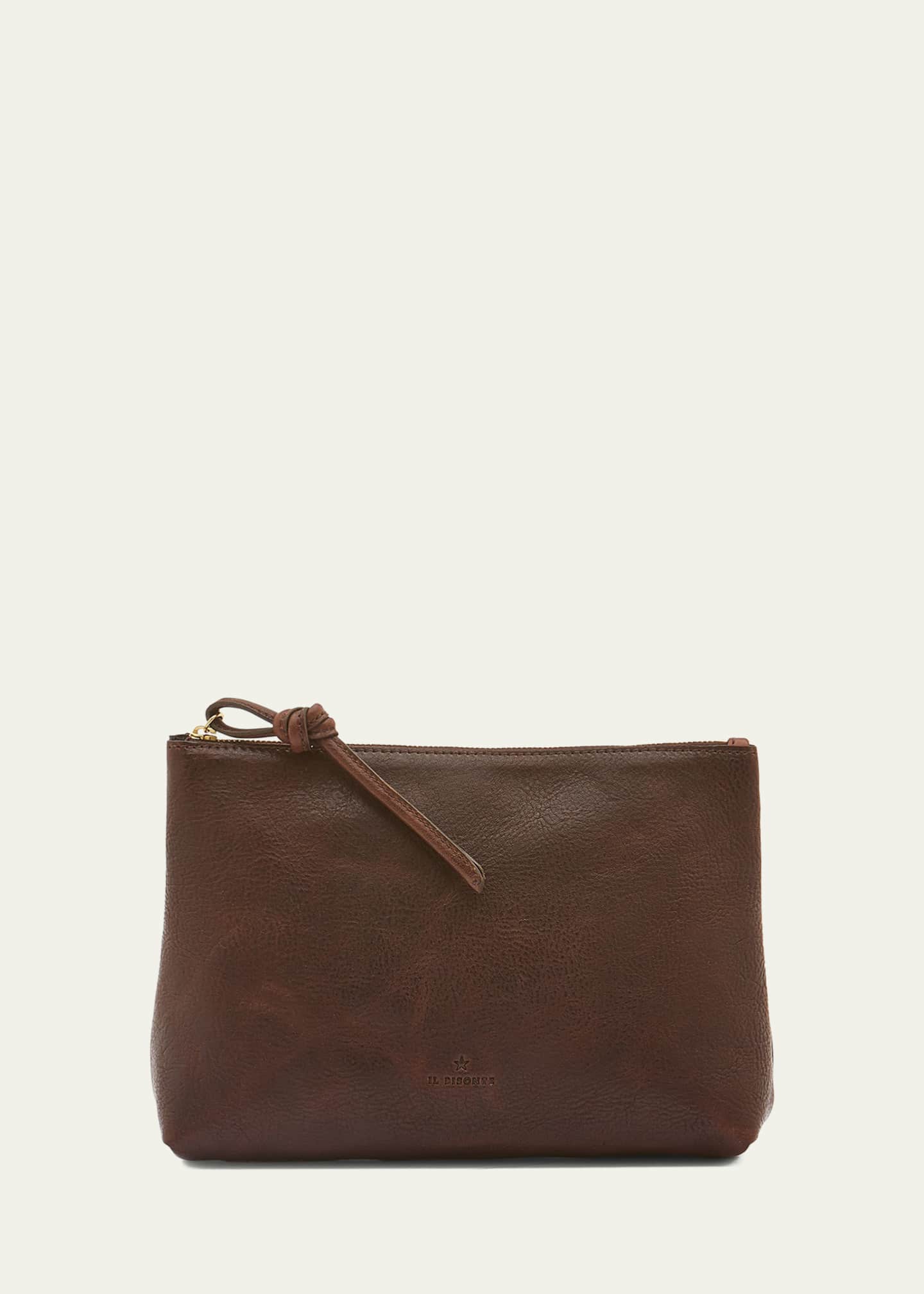 Il Bisonte Snodo Zip Leather Clutch Bag Image 1 of 4