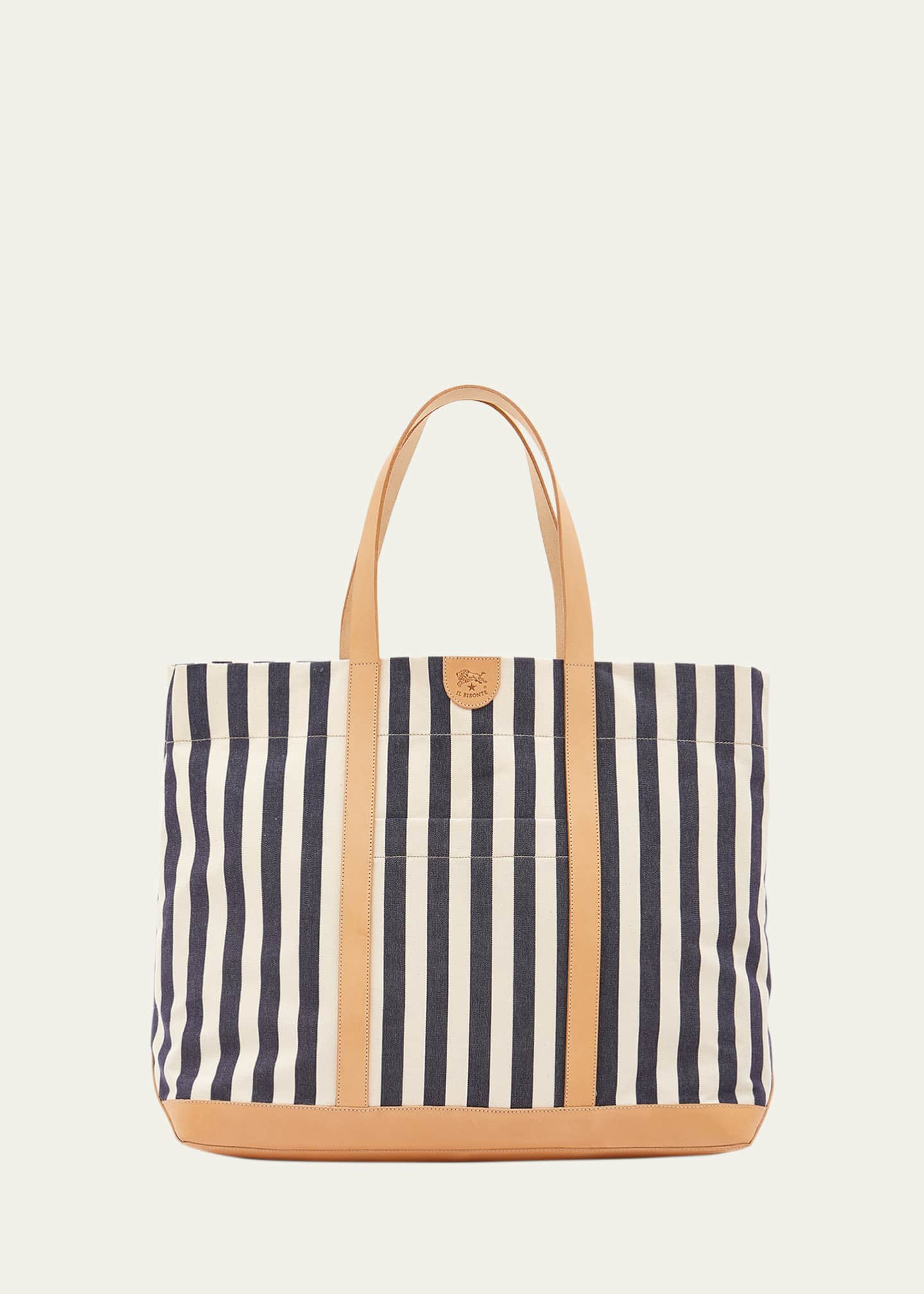 Il Bisonte Caramella Large Canvas Shopper Tote Bag Image 1 of 5