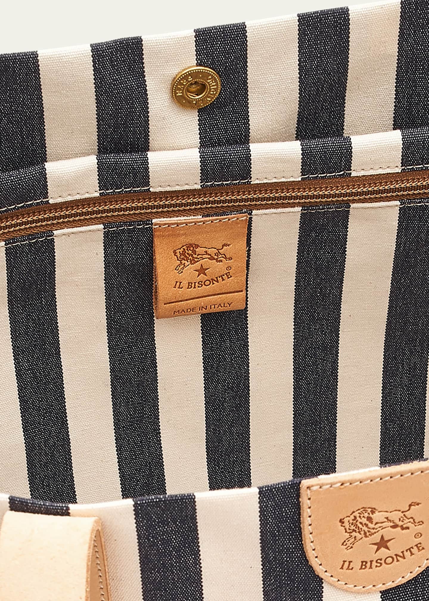 Il Bisonte Caramella Large Canvas Shopper Tote Bag Image 4 of 5