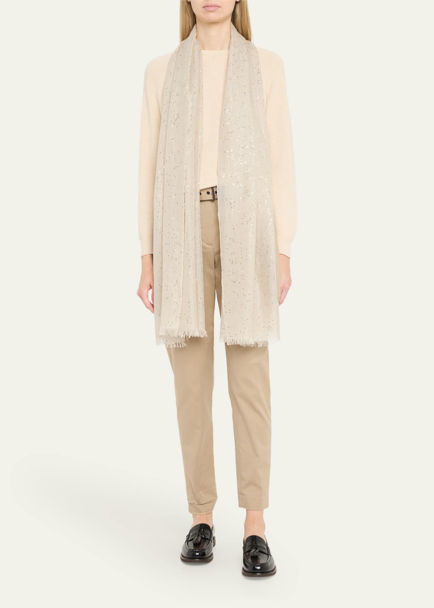 Brunello Cucinelli - Woman - Brown - Scarf main image 1