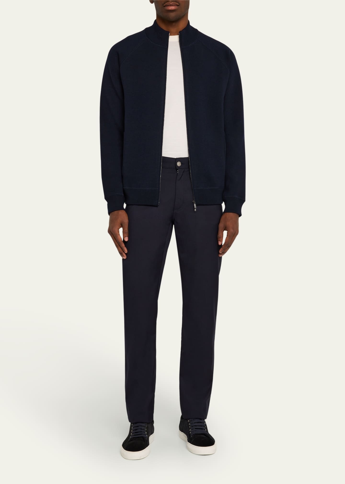 Baldassari Men's Wool Double-Face Full-Zip Sweater Image 2 of 5