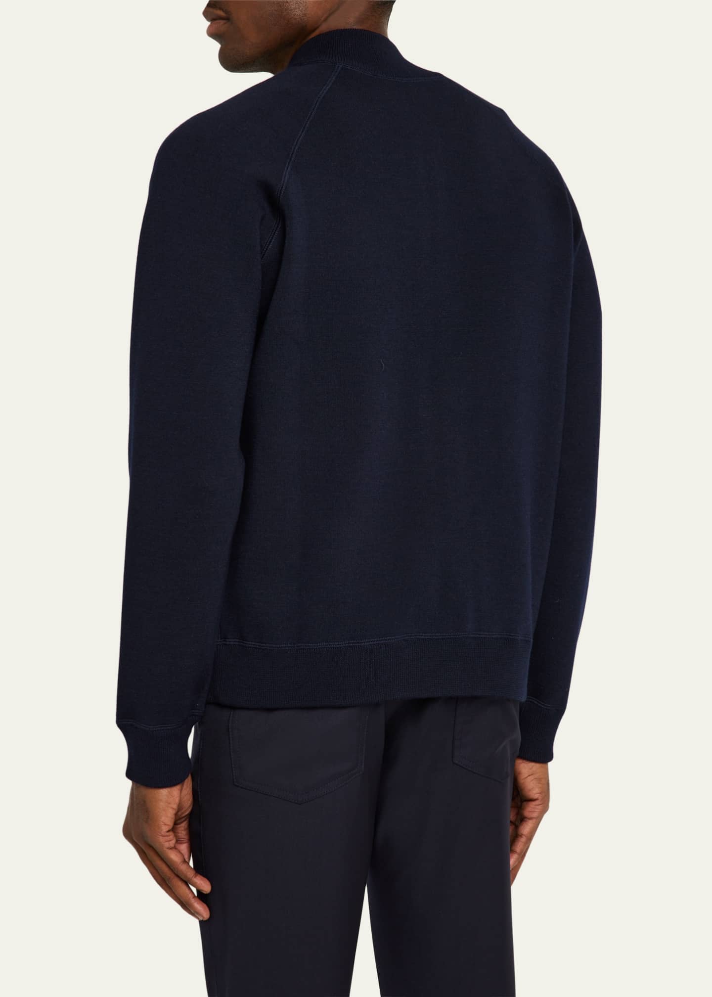 Baldassari Men's Wool Double-Face Full-Zip Sweater Image 3 of 5