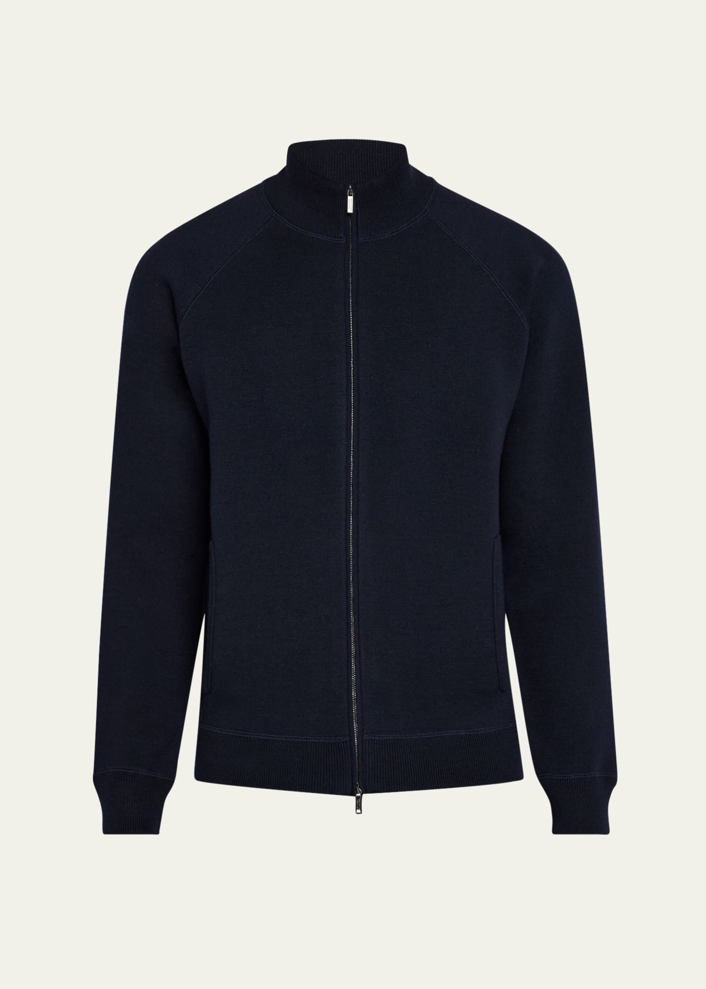 Baldassari Men's Wool Double-Face Full-Zip Sweater Image 1 of 5