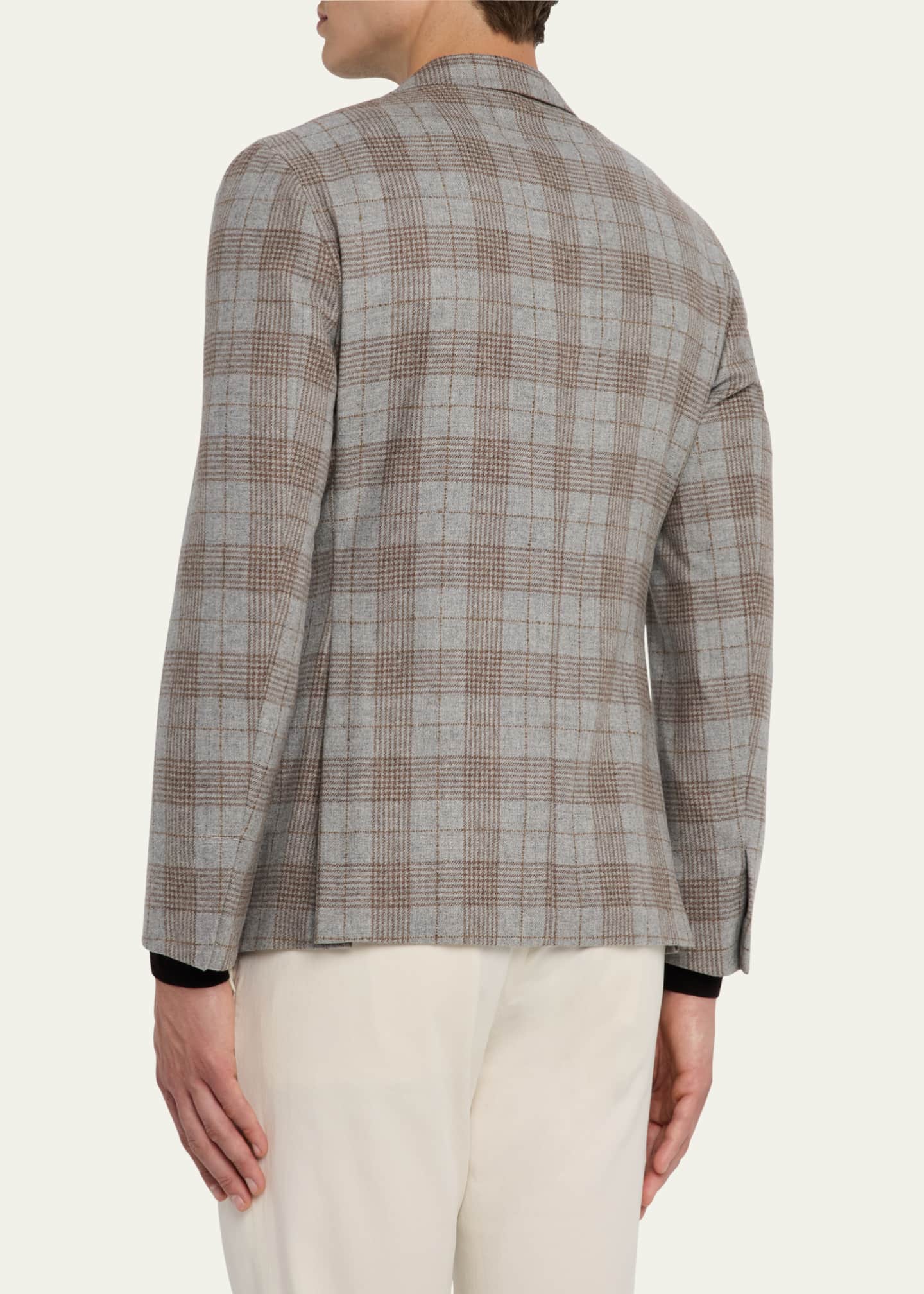 Baldassari Men's Wool-Cashmere Flannel Sport Coat Image 3 of 8