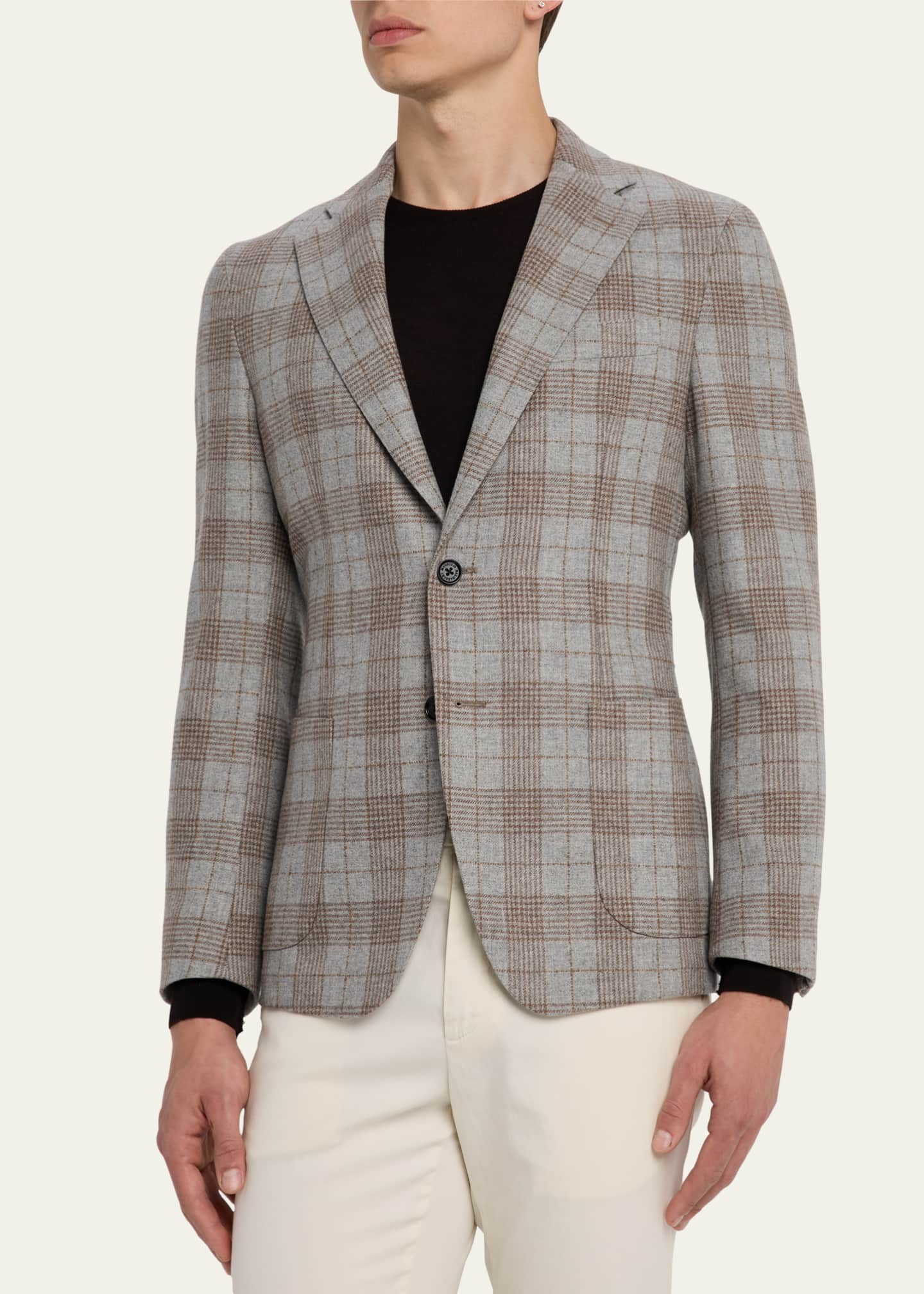 Baldassari Men's Wool-Cashmere Flannel Sport Coat Image 4 of 8