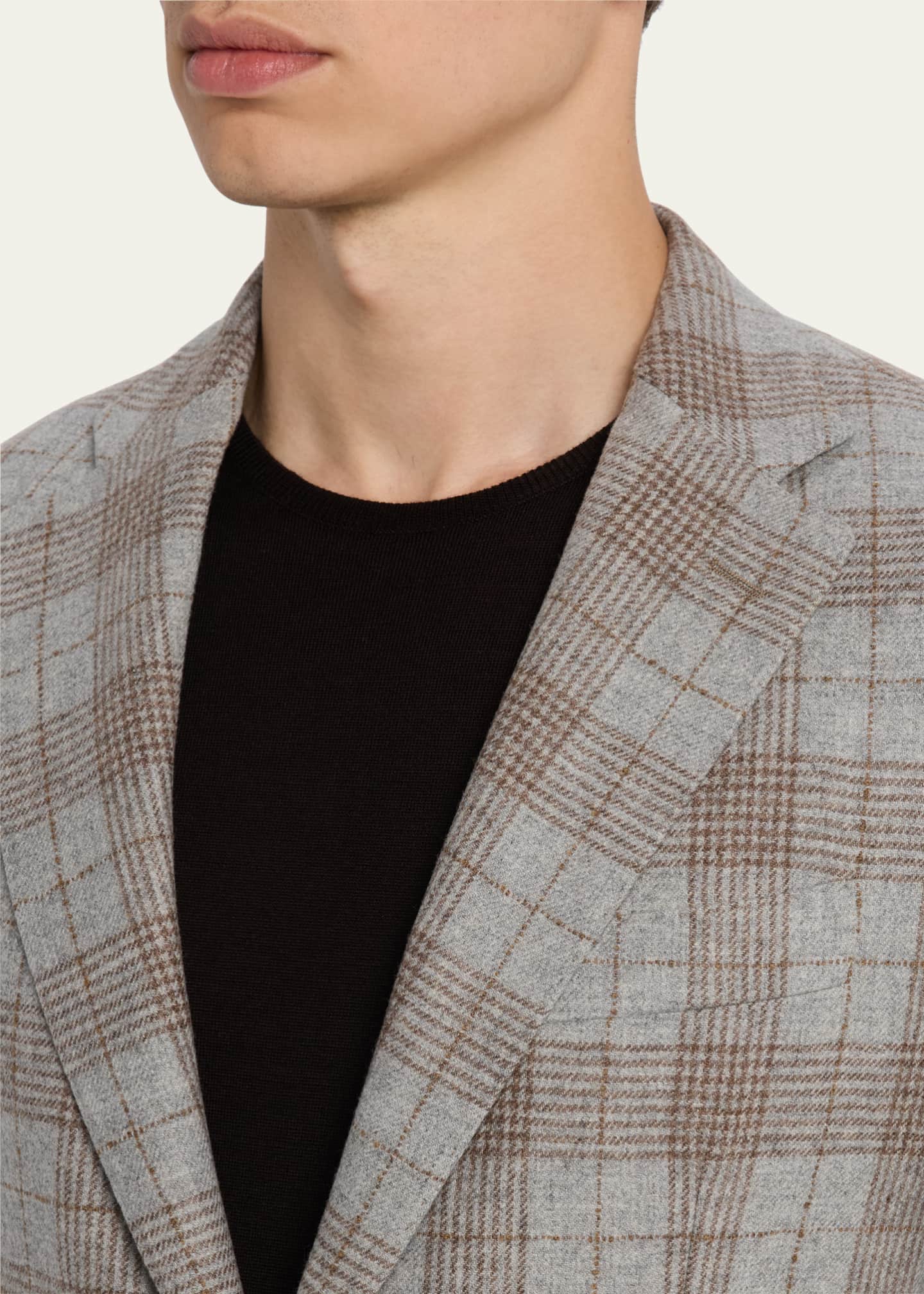 Baldassari Men's Wool-Cashmere Flannel Sport Coat Image 5 of 8