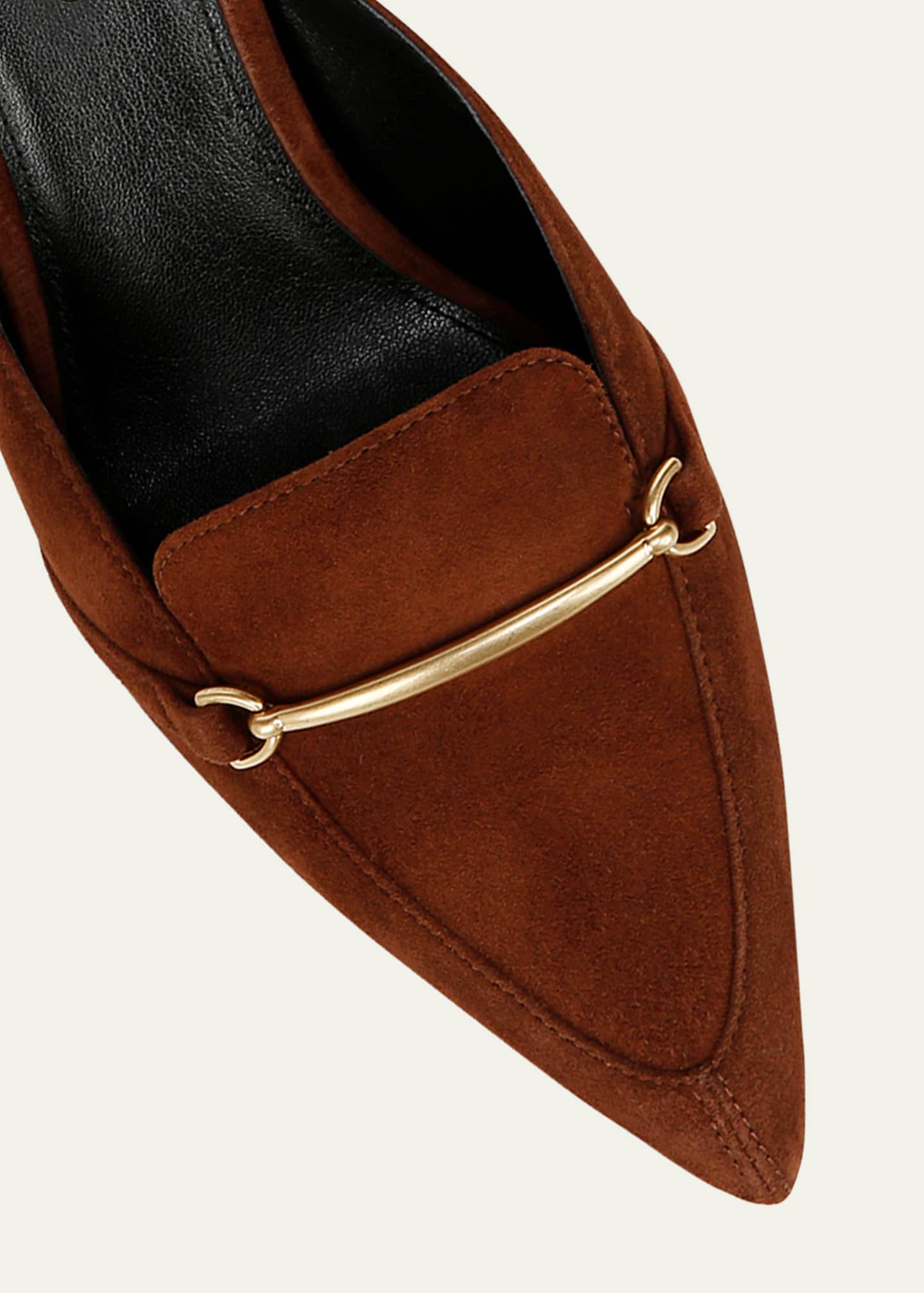 Veronica Beard Leslie Heeled Suede Mules Image 4 of 5