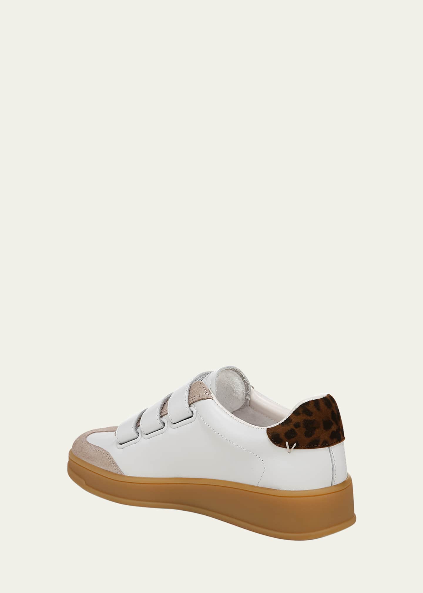 Veronica Beard Reagan Mixed Leather Triple-Grip Sneakers Image 3 of 5