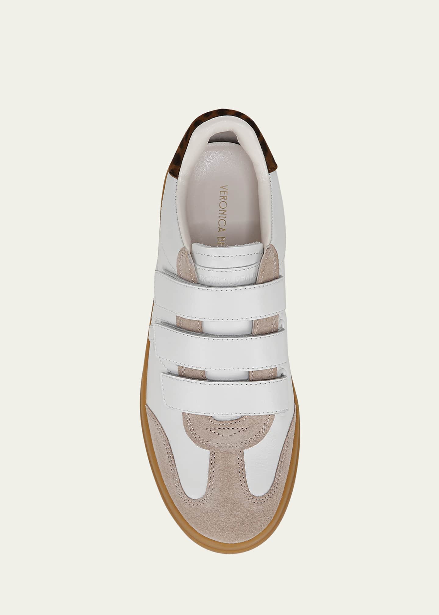 Veronica Beard Reagan Mixed Leather Triple-Grip Sneakers Image 5 of 5