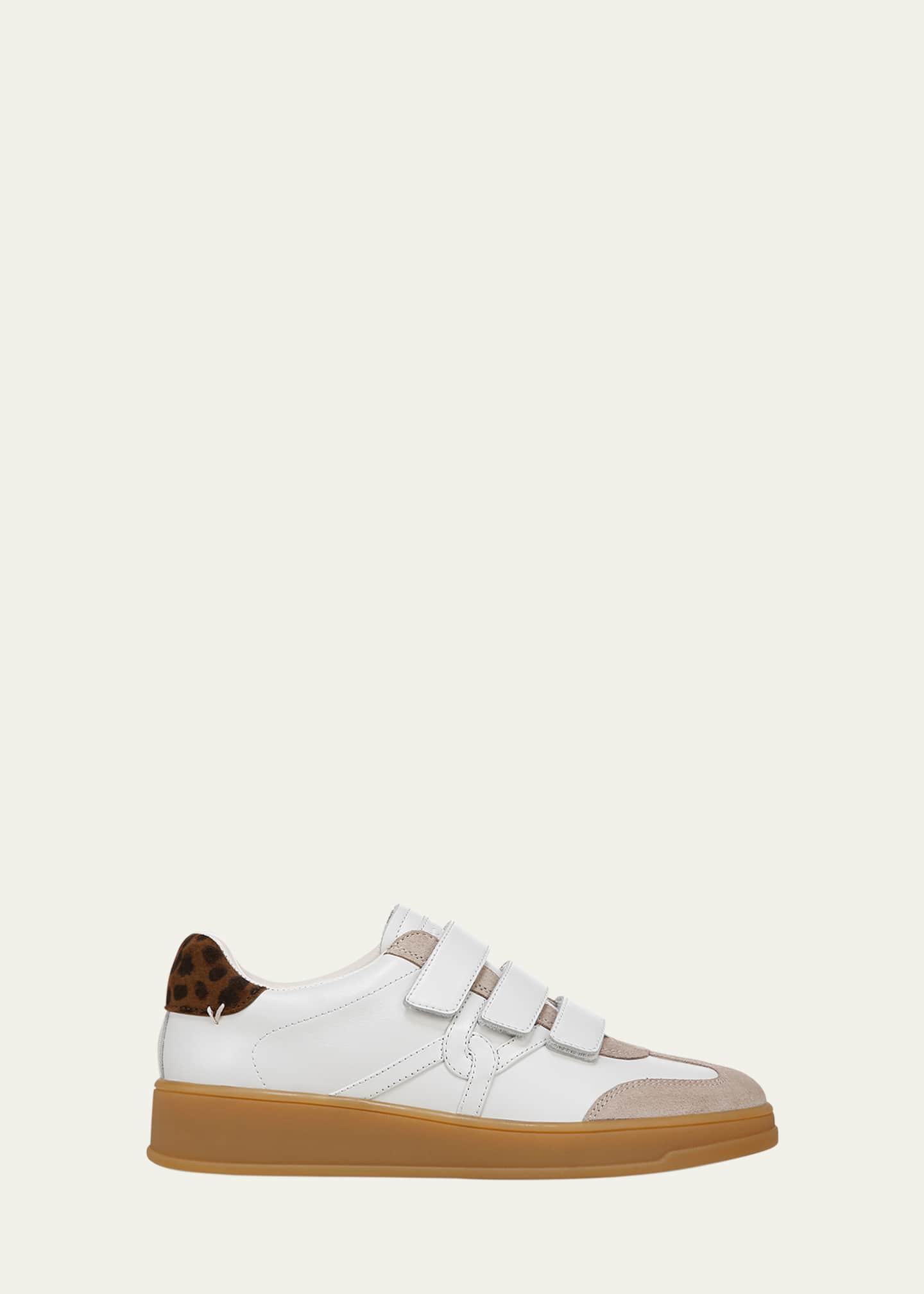 Veronica Beard Reagan Mixed Leather Triple-Grip Sneakers Image 1 of 5