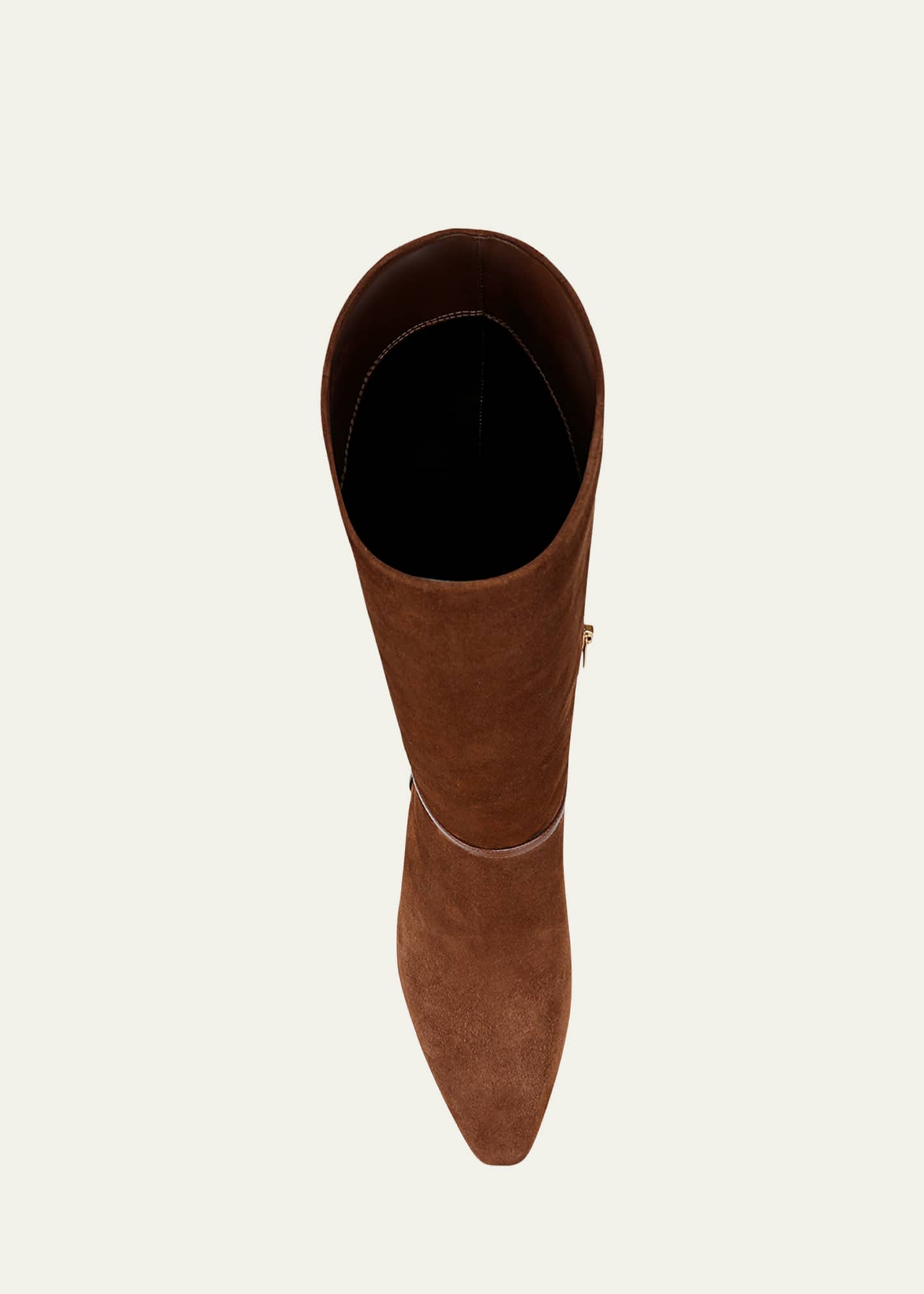 Veronica Beard Kenzie Suede Harness Boots Cedar Wide Calf