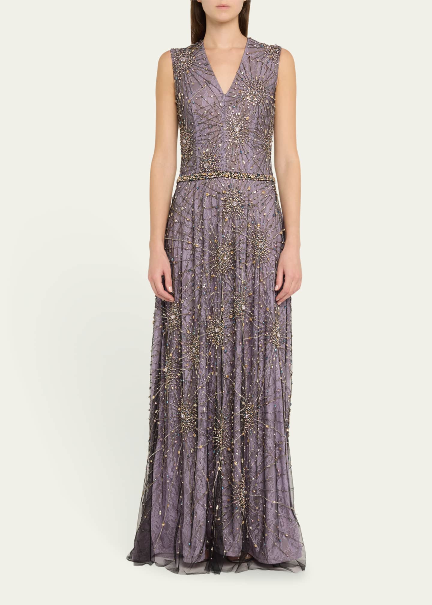 Atelier Prabal Gurung Emily Starburst Beaded Gown Image 2 of 5