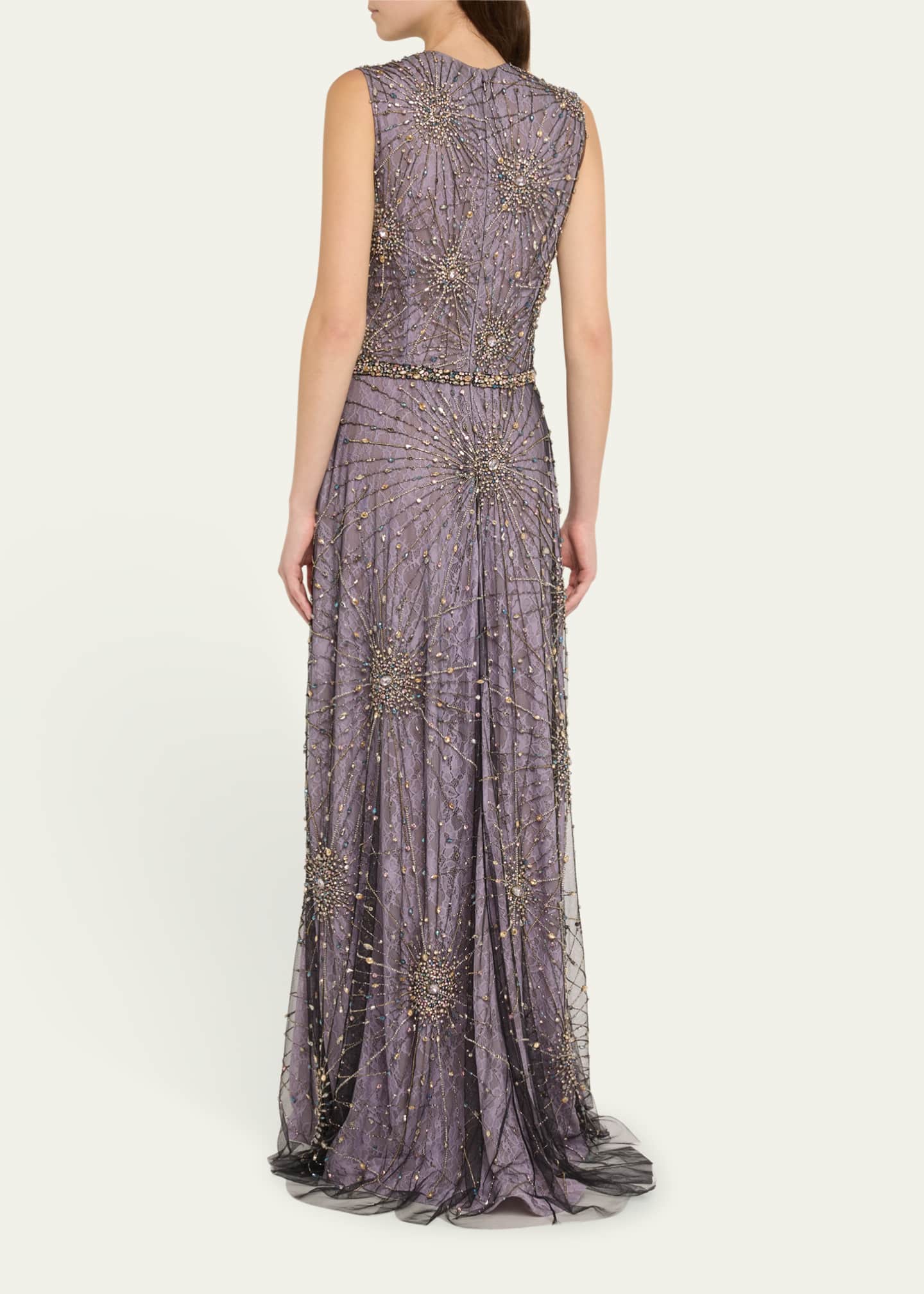Atelier Prabal Gurung Emily Starburst Beaded Gown Image 3 of 5