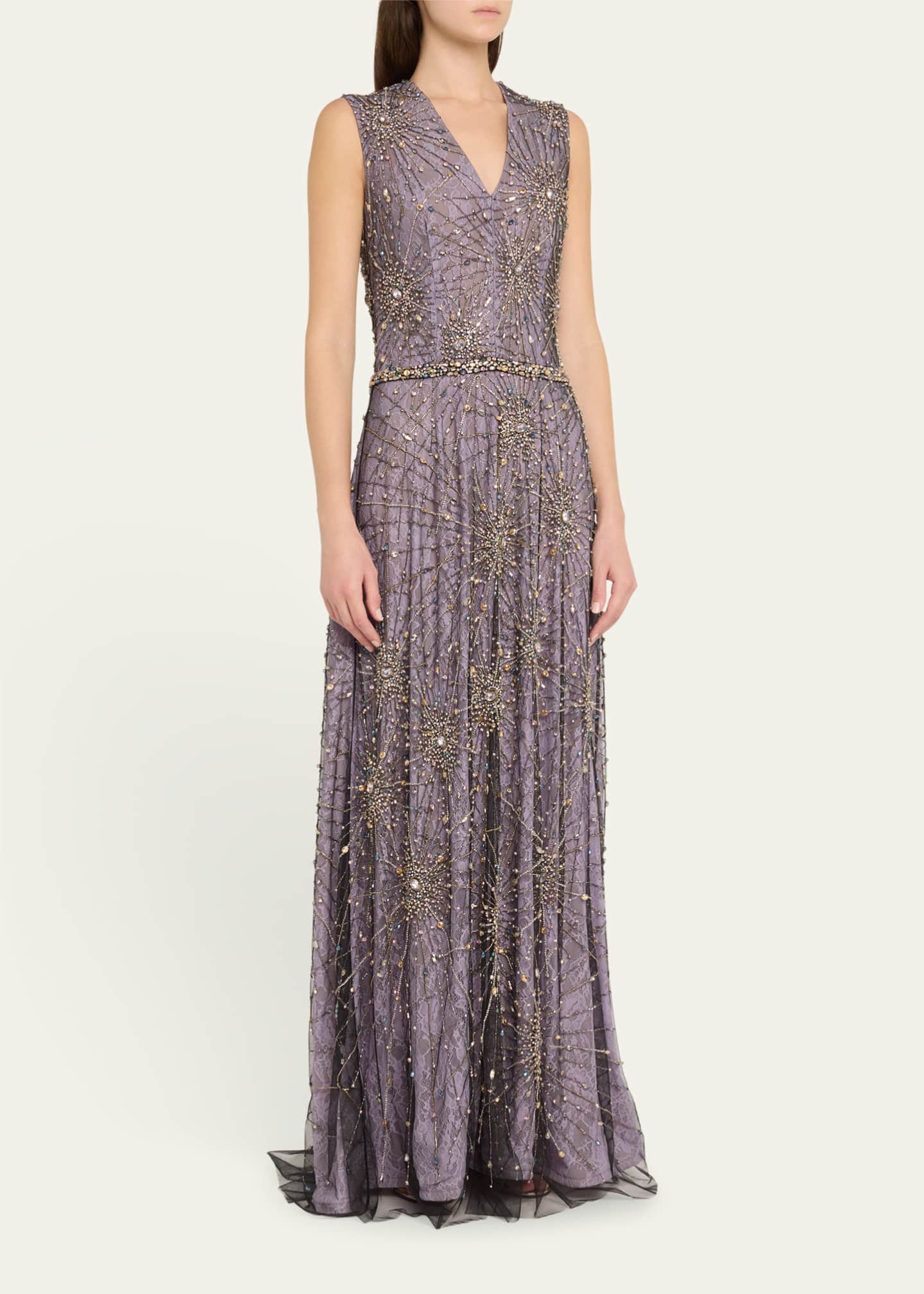 Atelier Prabal Gurung Emily Starburst Beaded Gown Image 4 of 5