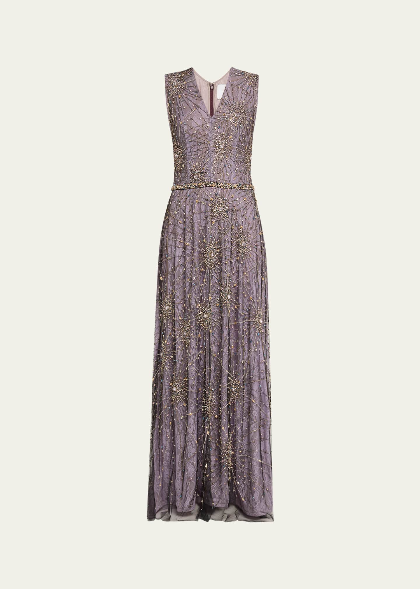 Atelier Prabal Gurung Emily Starburst Beaded Gown Image 1 of 5