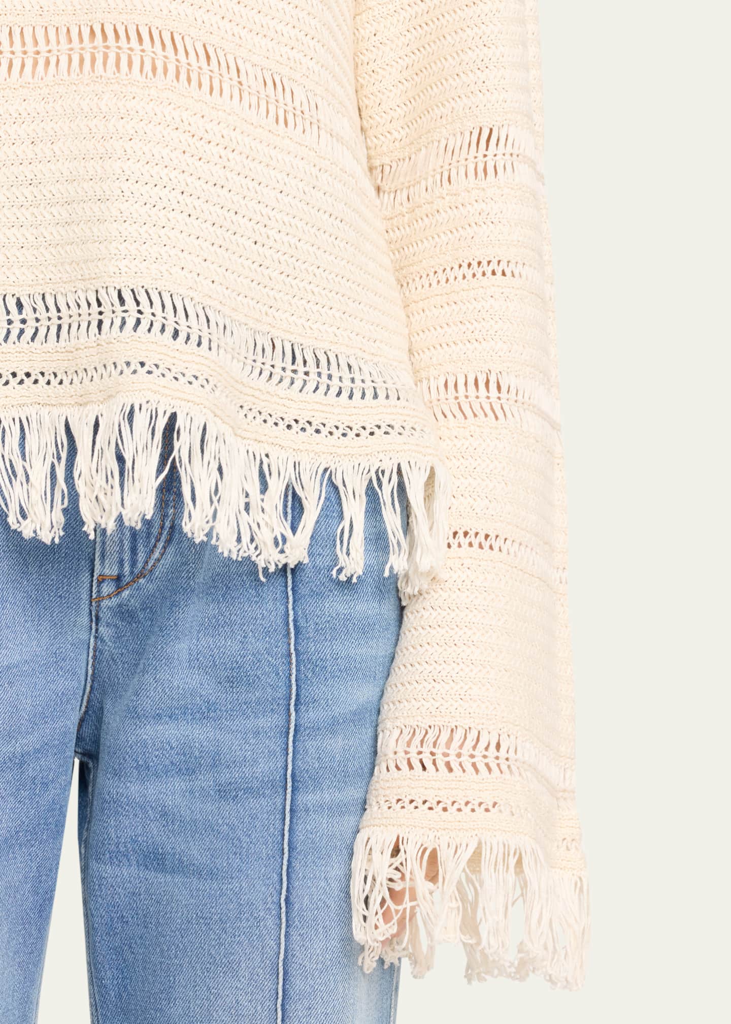 Etoile Isabel Marant Azilis Crewneck Fringe Sweater Image 5 of 5