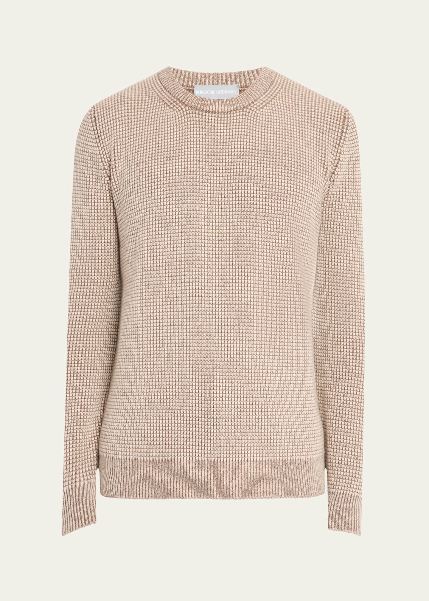Bergdorf Goodman Men's Cashmere Novelty Knit Crewneck Sweater Image 1 of 5