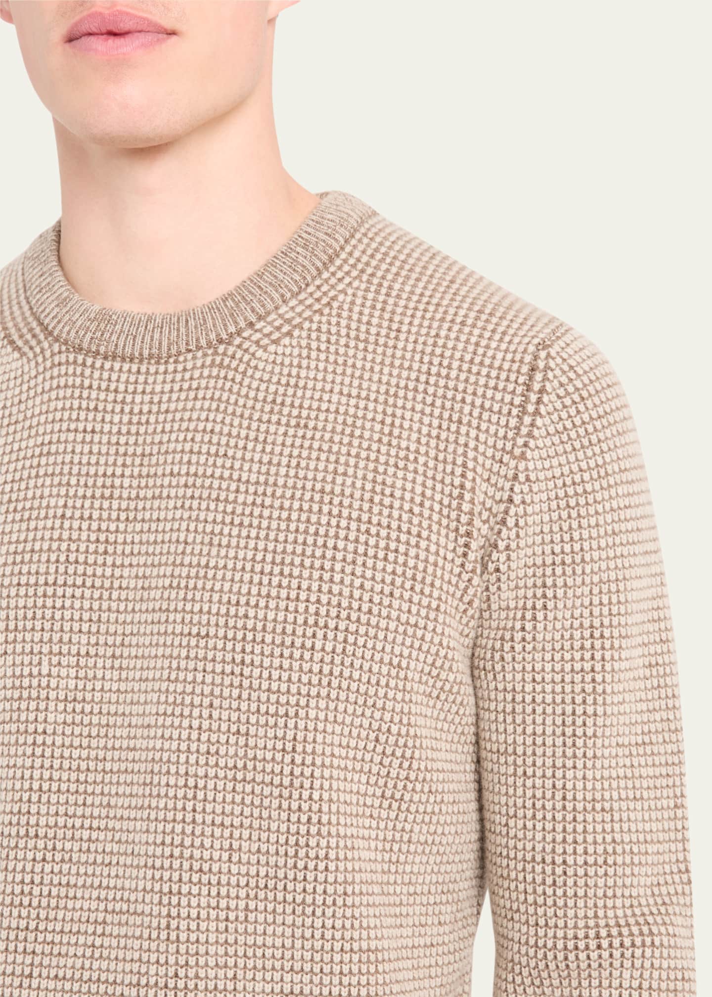 Bergdorf Goodman Men's Cashmere Novelty Knit Crewneck Sweater Image 5 of 5