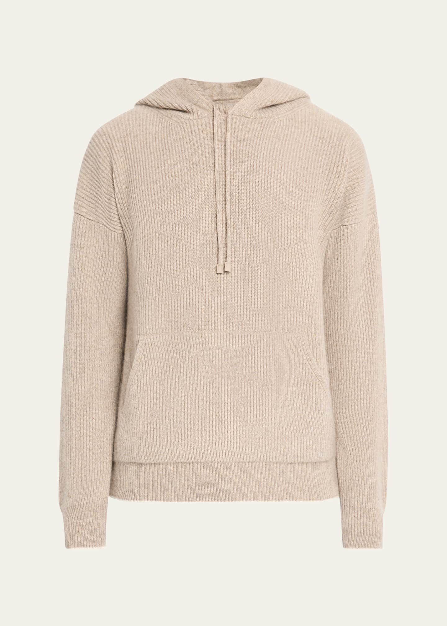 Bergdorf Goodman Men's Cashmere English Rib Hoodie Image 1 of 5