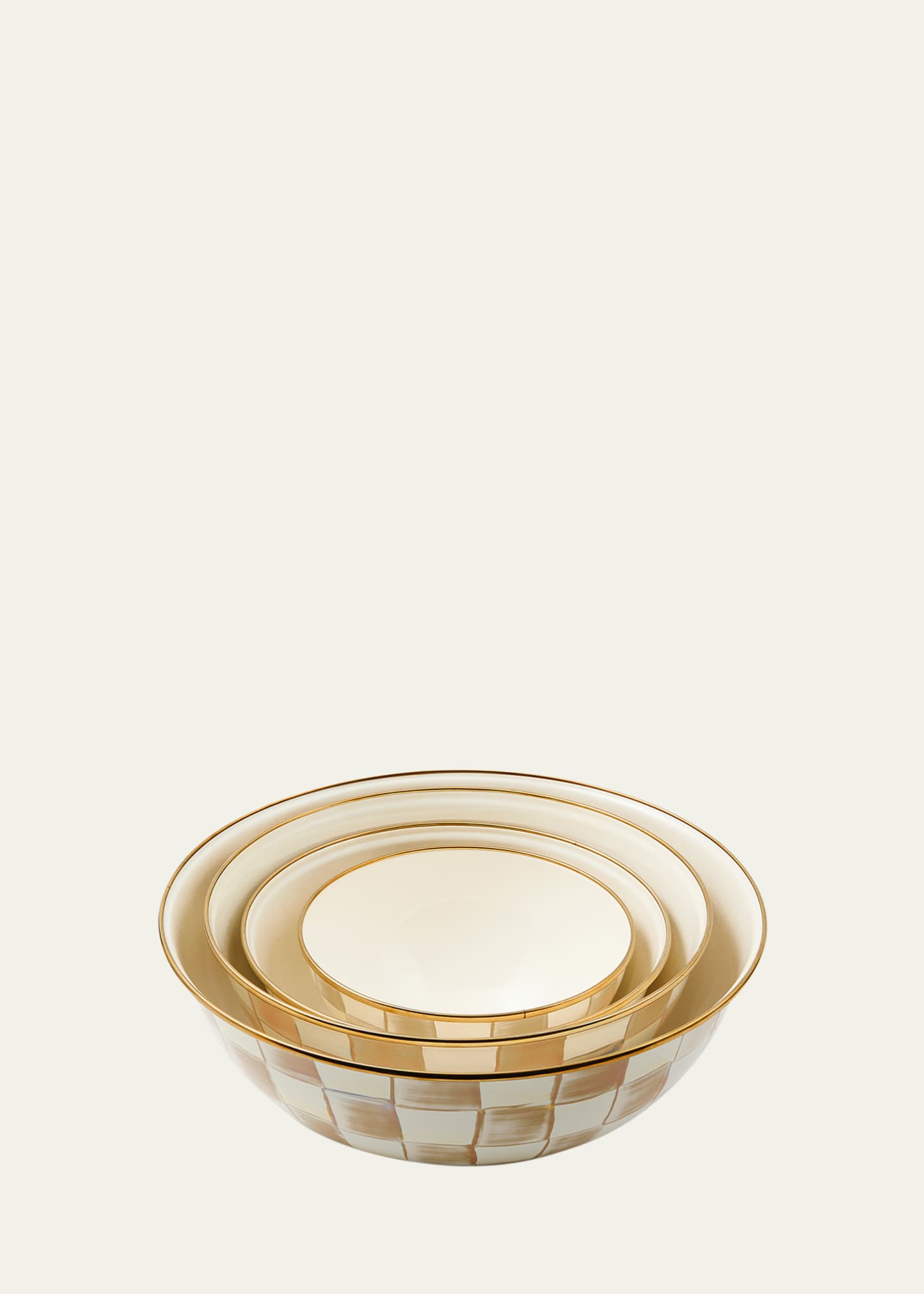 MacKenzie-Childs Mocha Check Small Everyday Bowl - Bergdorf Goodman