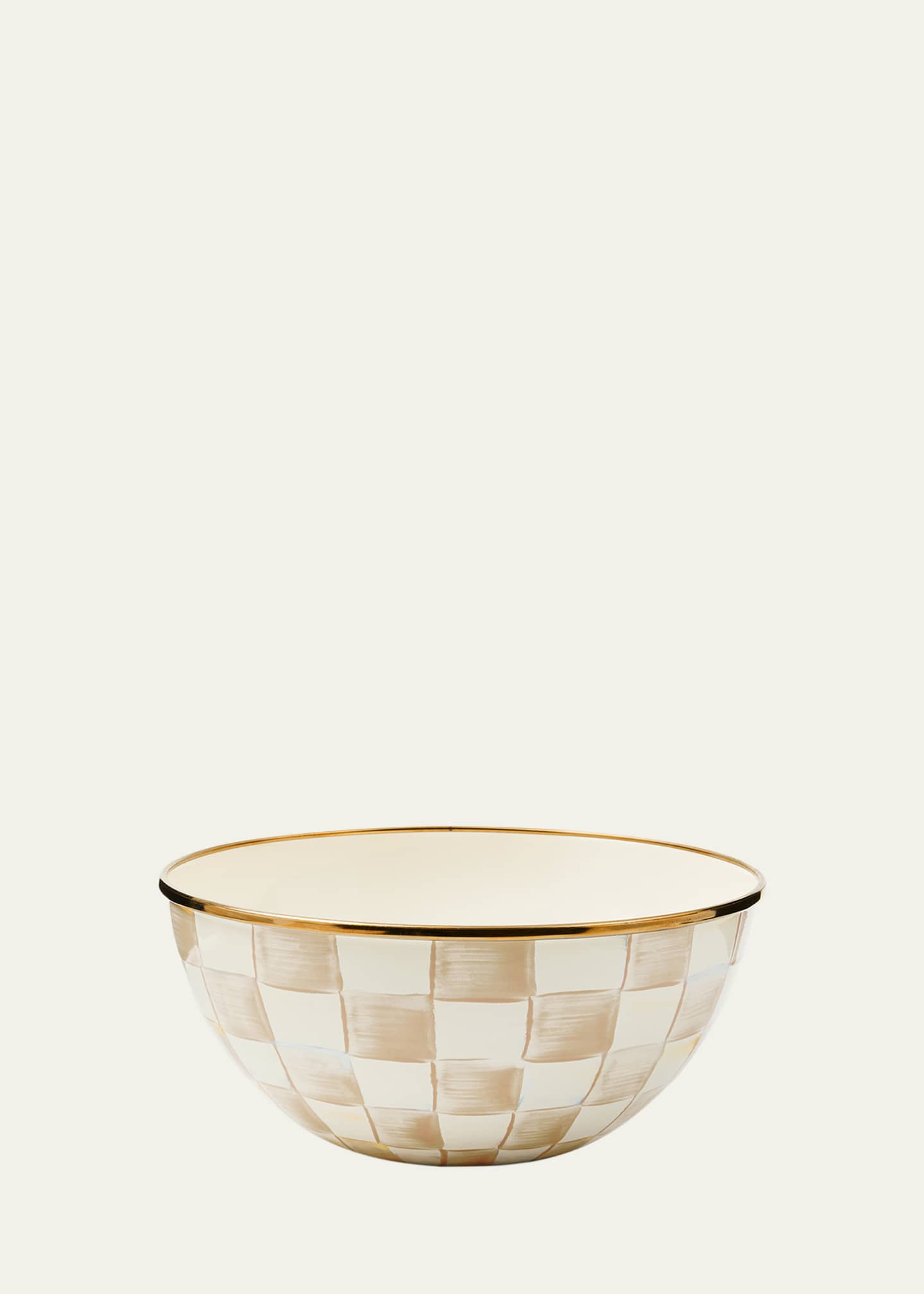 MacKenzie-Childs Mocha Check Small Everyday Bowl - Bergdorf Goodman
