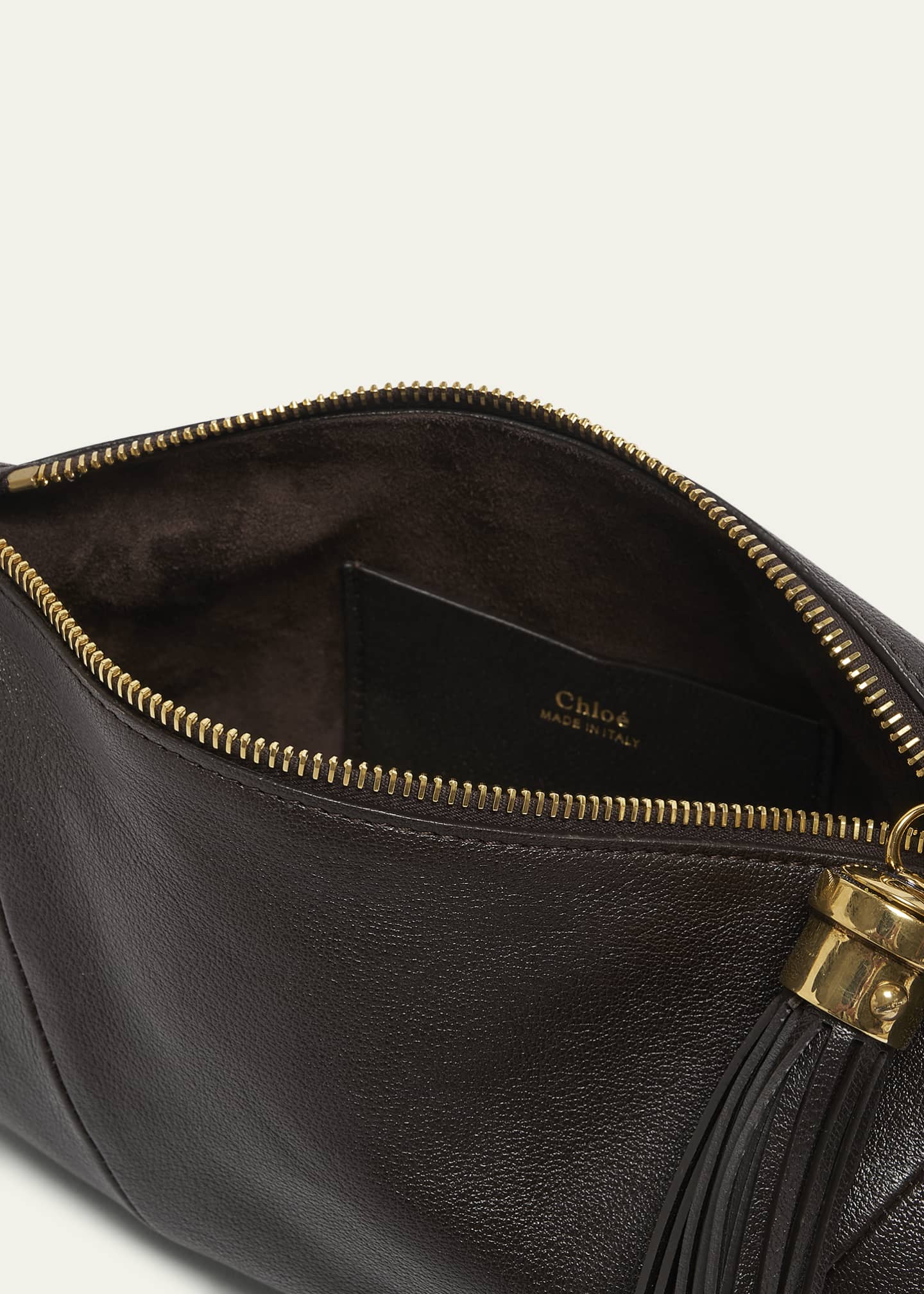 Chloe Small Foulard Tassel Shoulder Bag in Buffalo Leather Image 4 of 6