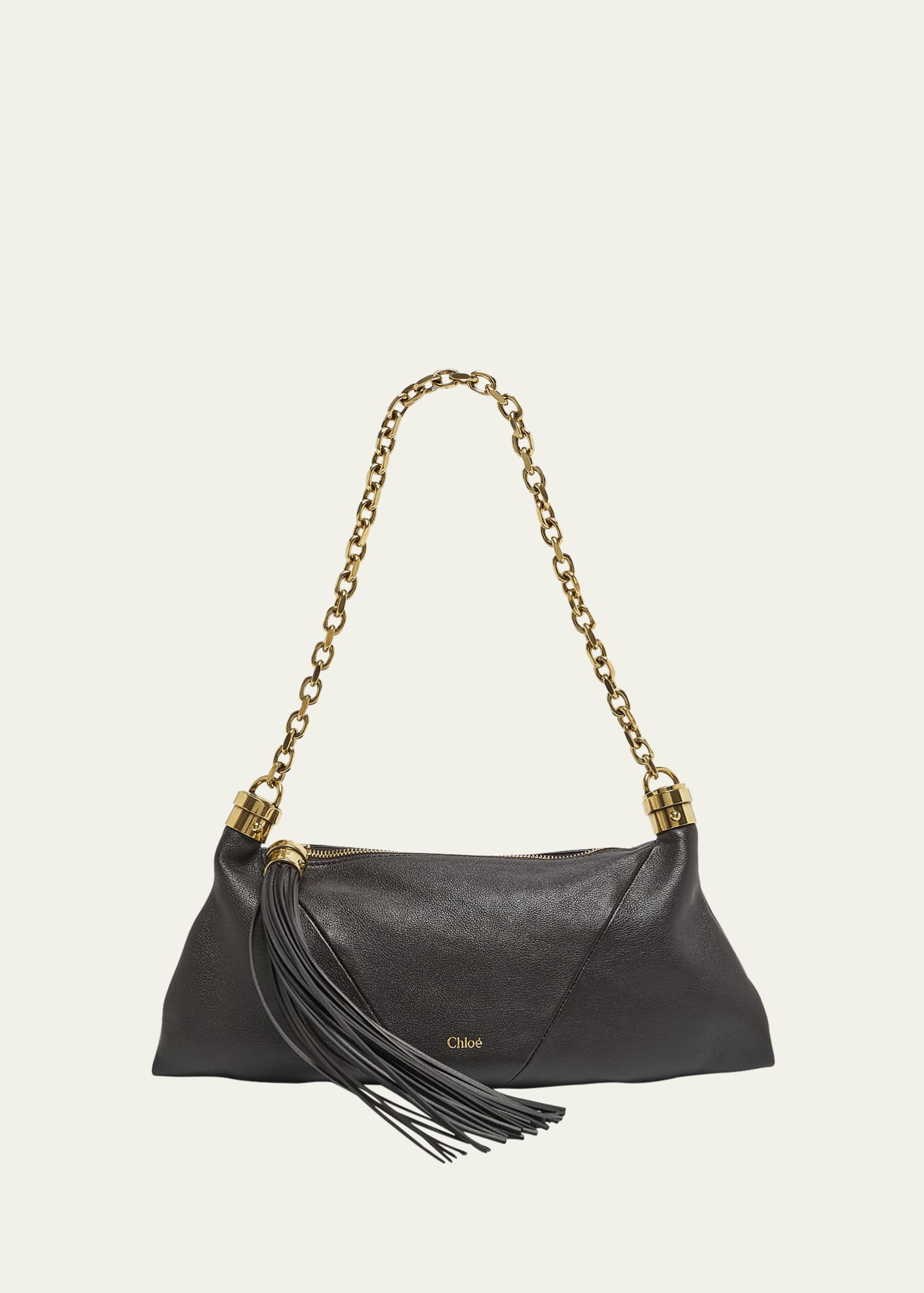 Chloe Women s Shoulder Bag Foulard Small Black Shoulder Bags