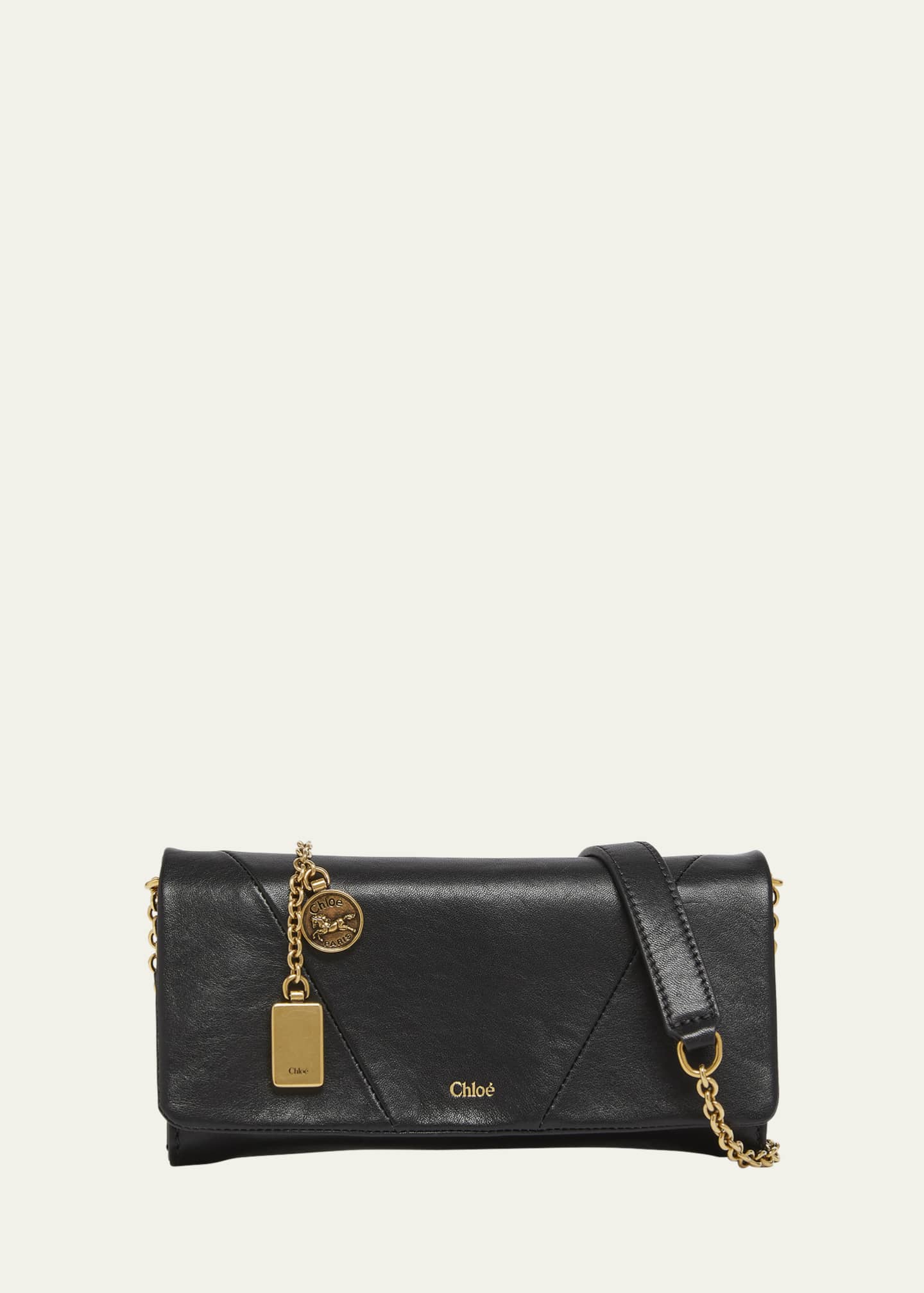 Chloe Foulard Flap Crossbody Bag in Buffalo Leather Image 1 of 3