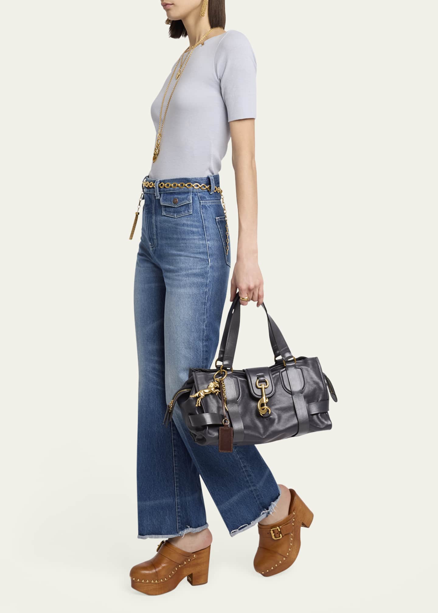 Chloe Kerala 25 Small Shoulder Bag in Vegetable Tanned Leather Image 5 of 5