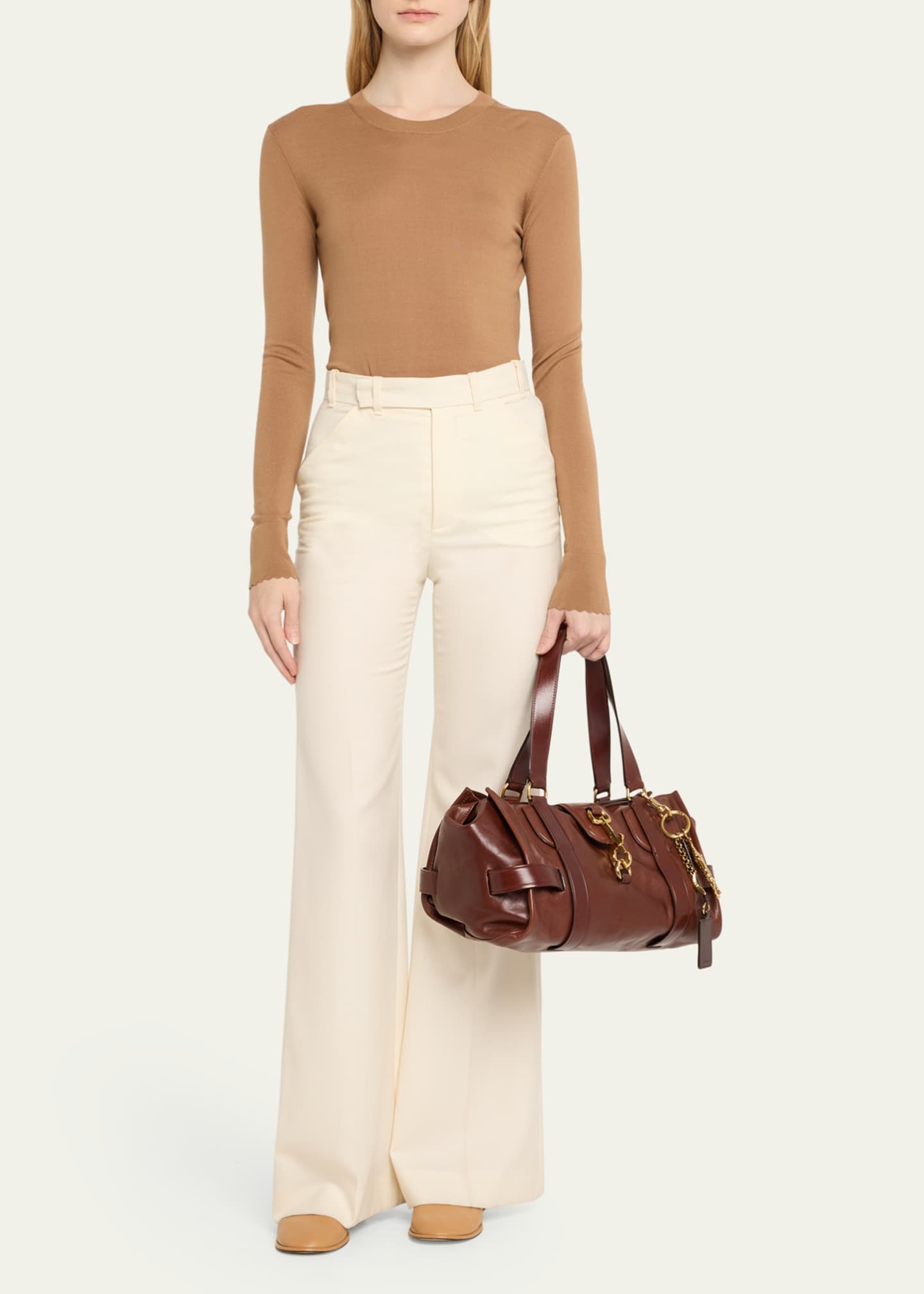 Chloe Kerala 25 Shoulder Bag in Vegetable Tanned Leather Image 5 of 5