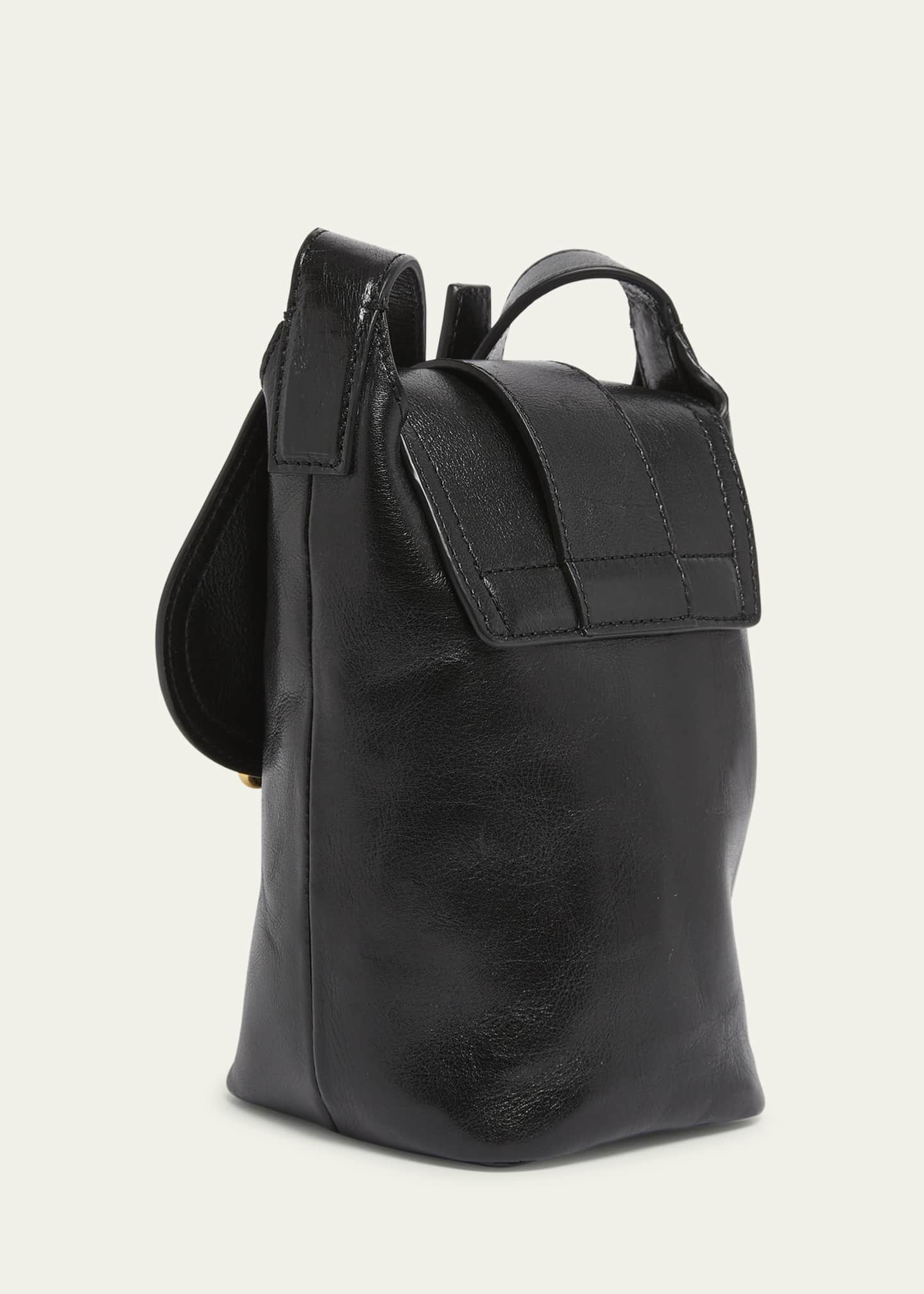 Chloe Camera Crossbody Bag in Natural Shiny Buffalo Leather Image 3 of 6