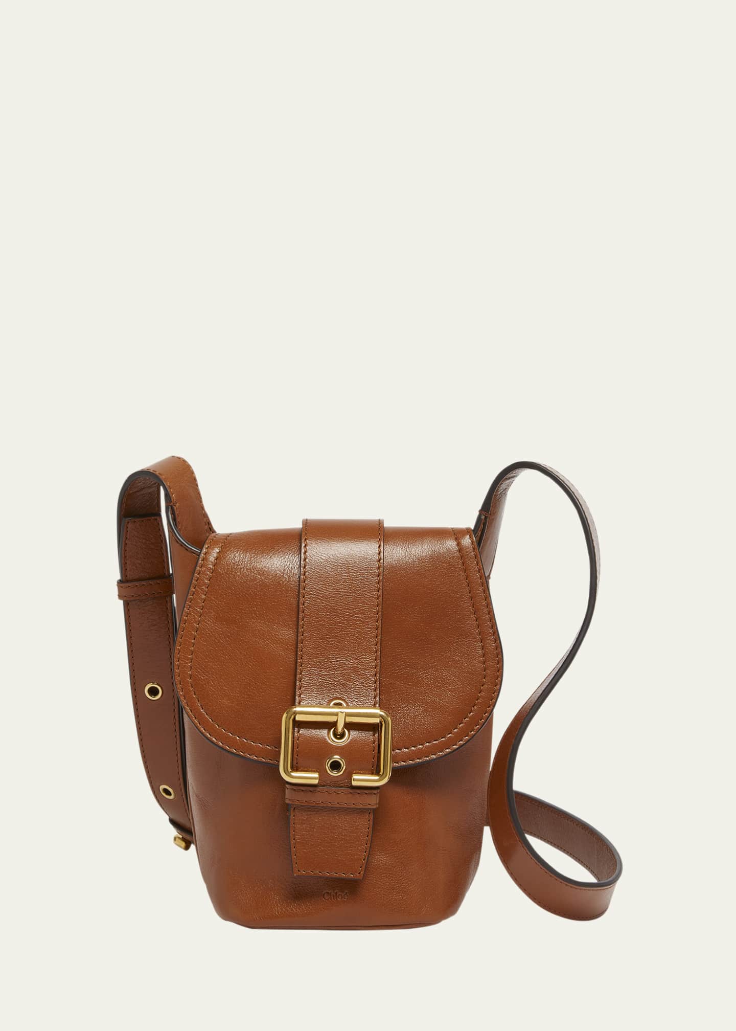 【関税&送料込】Chloe Caramel Leather Camera Bag Handbag Medium leather camera bag in brown - Chloe | Mytheresa