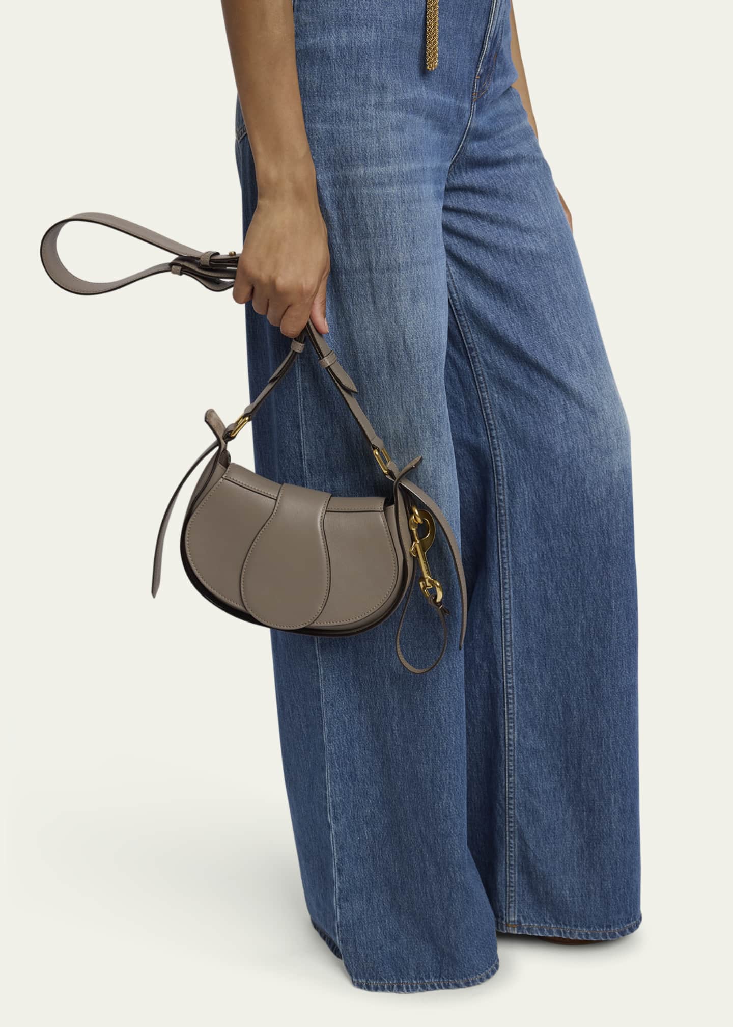 Chloe Ride Small Flap Crossbody Bag in Calfskin Image 2 of 6