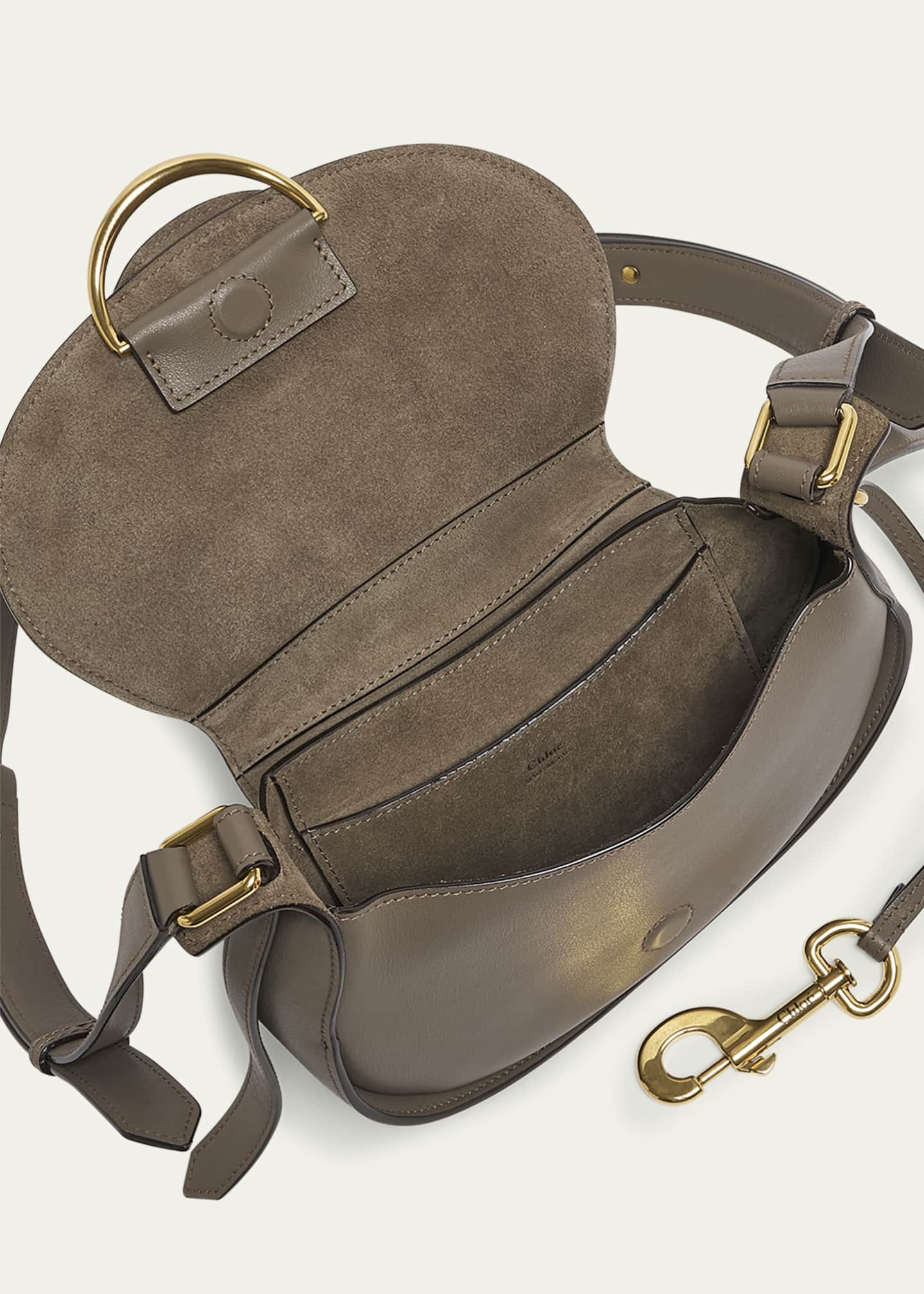 Chloe Ride Small Flap Crossbody Bag in Calfskin Image 4 of 6