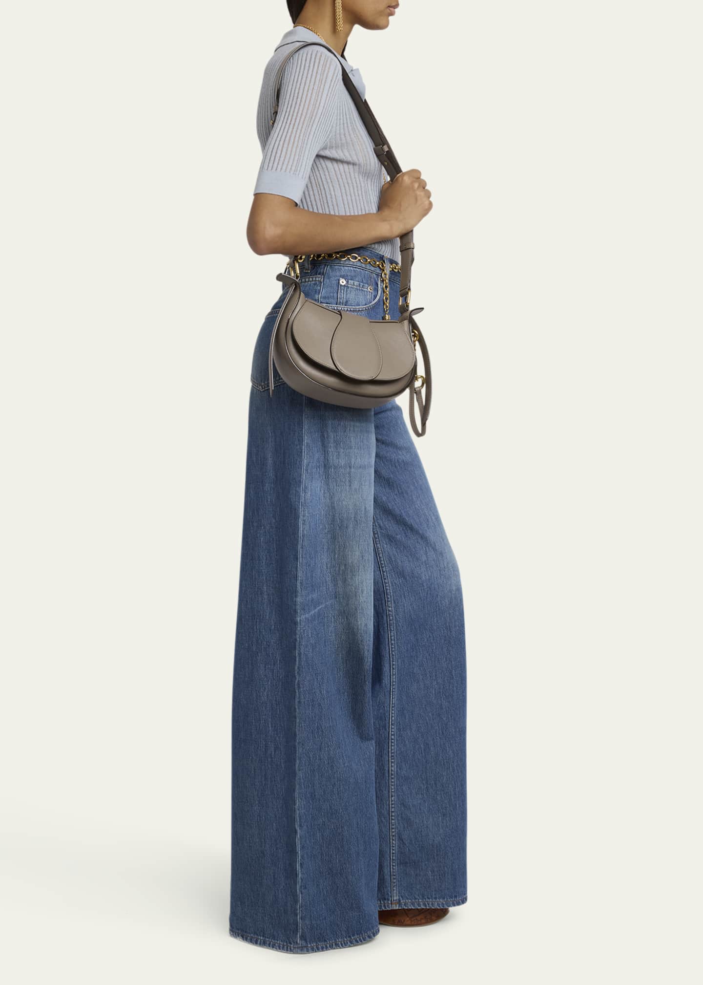 Chloe Ride Small Flap Crossbody Bag in Calfskin Image 5 of 6