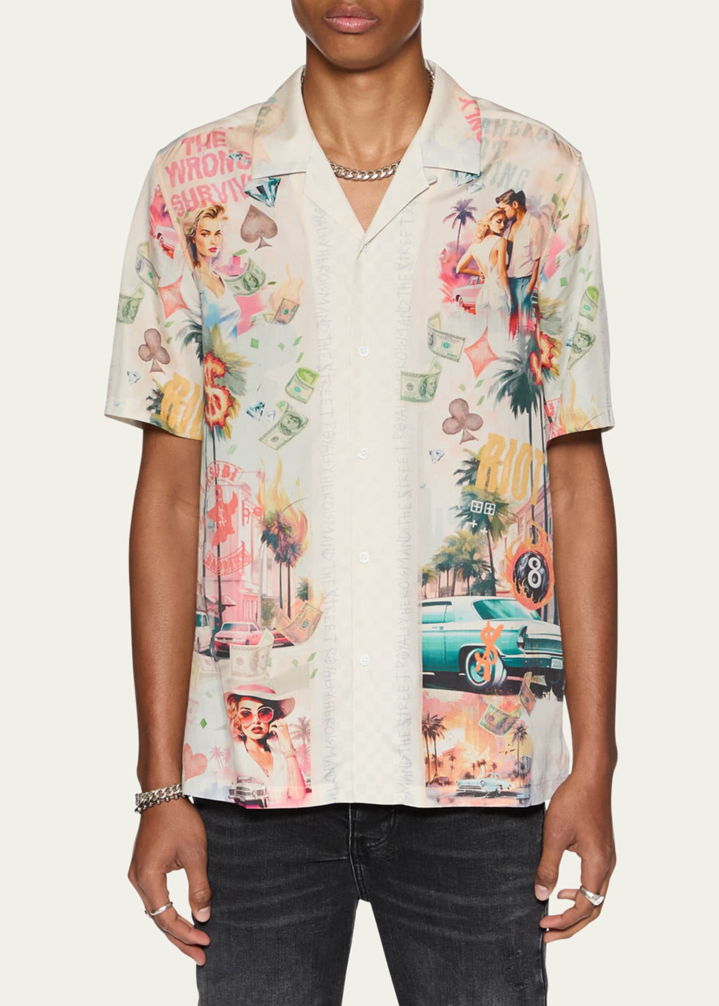 Ksubi Men's World Order Graphic Camp Shirt Image 2 of 5