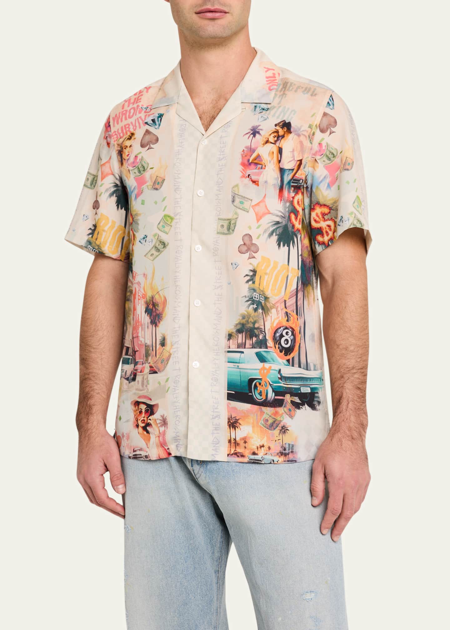 Ksubi Men's World Order Graphic Camp Shirt Image 4 of 5