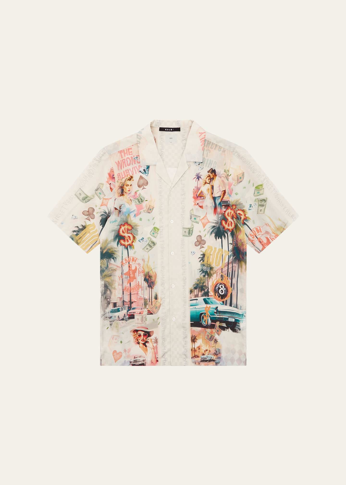 Ksubi Men's World Order Graphic Camp Shirt Image 1 of 5