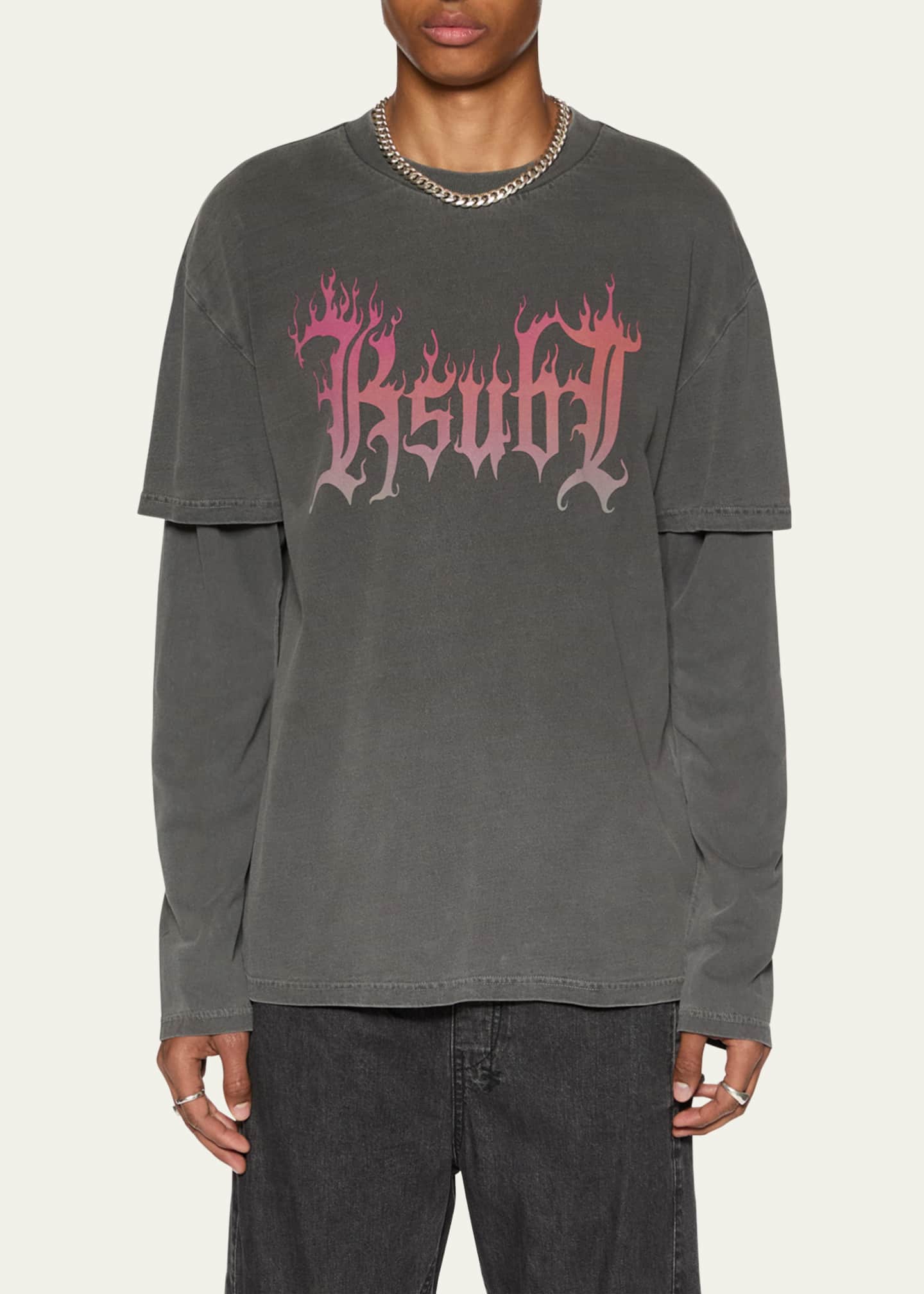 Ksubi Men's Fuego Layered T-Shirt Image 2 of 3